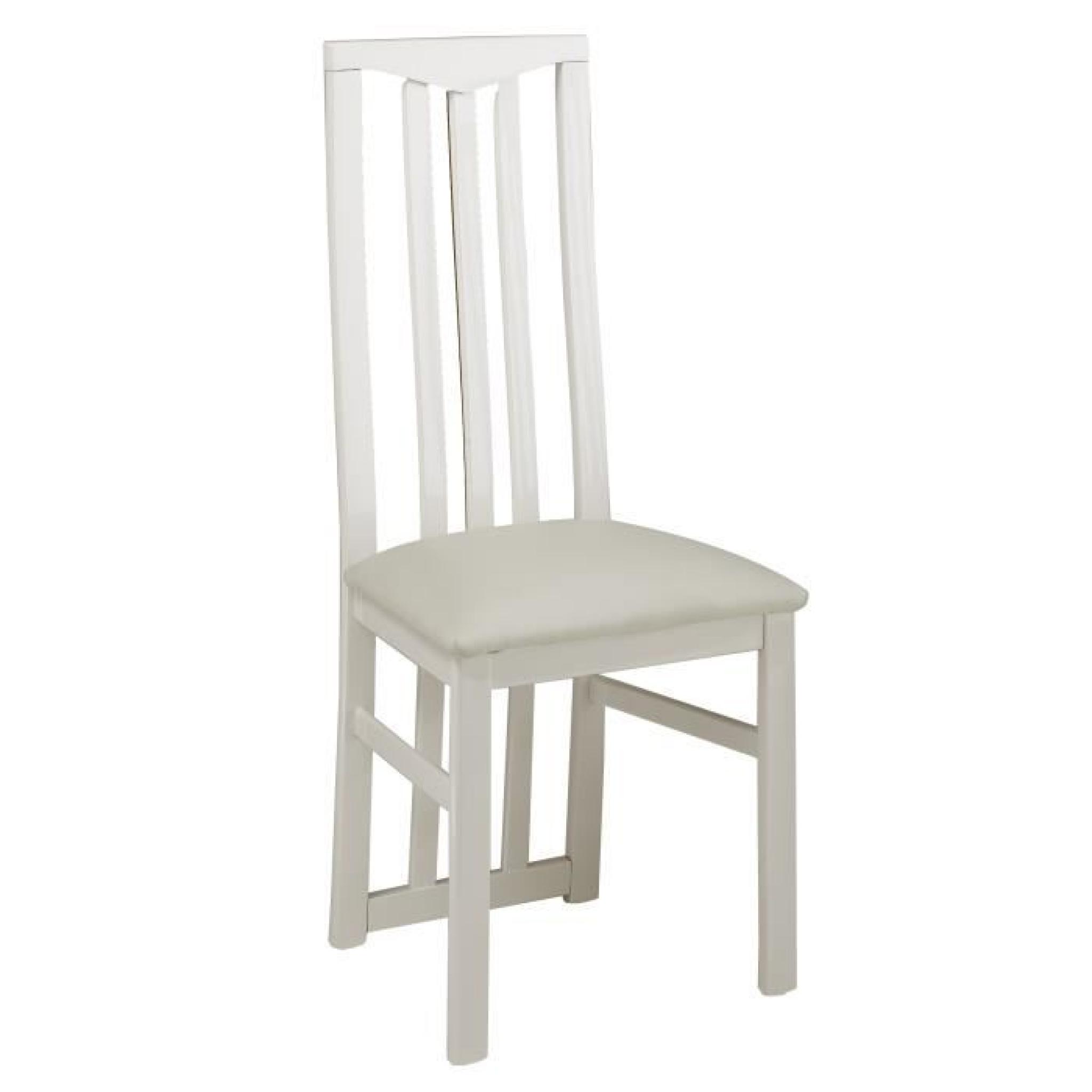 Ensemble table à manger 160cm + 4 chaises design blanc pas cher