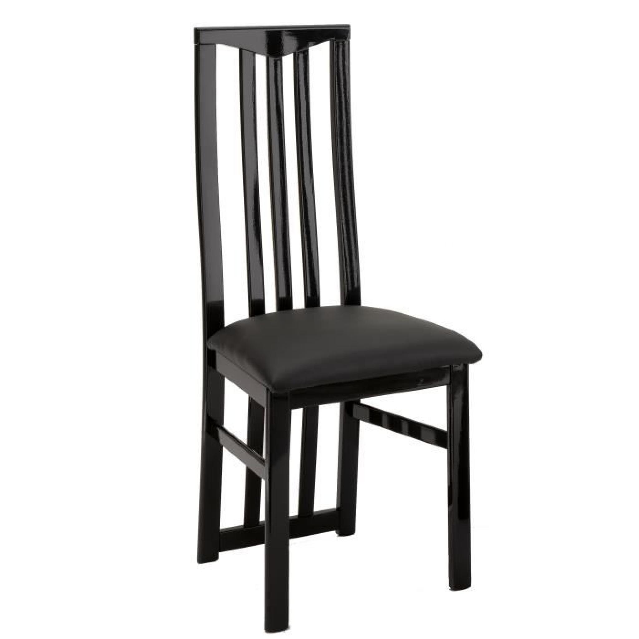 Ensemble table à manger 160cm + 4 chaises design noir pas cher