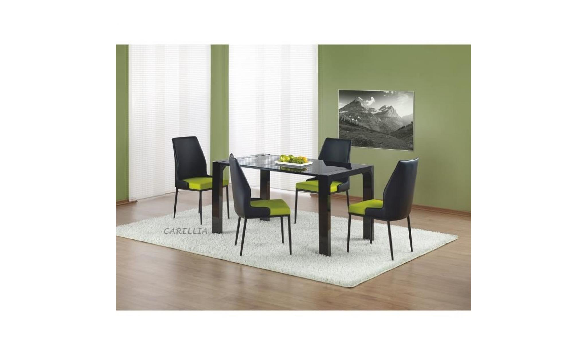 ensemble table a manger design rectangulaire + 4 chaises