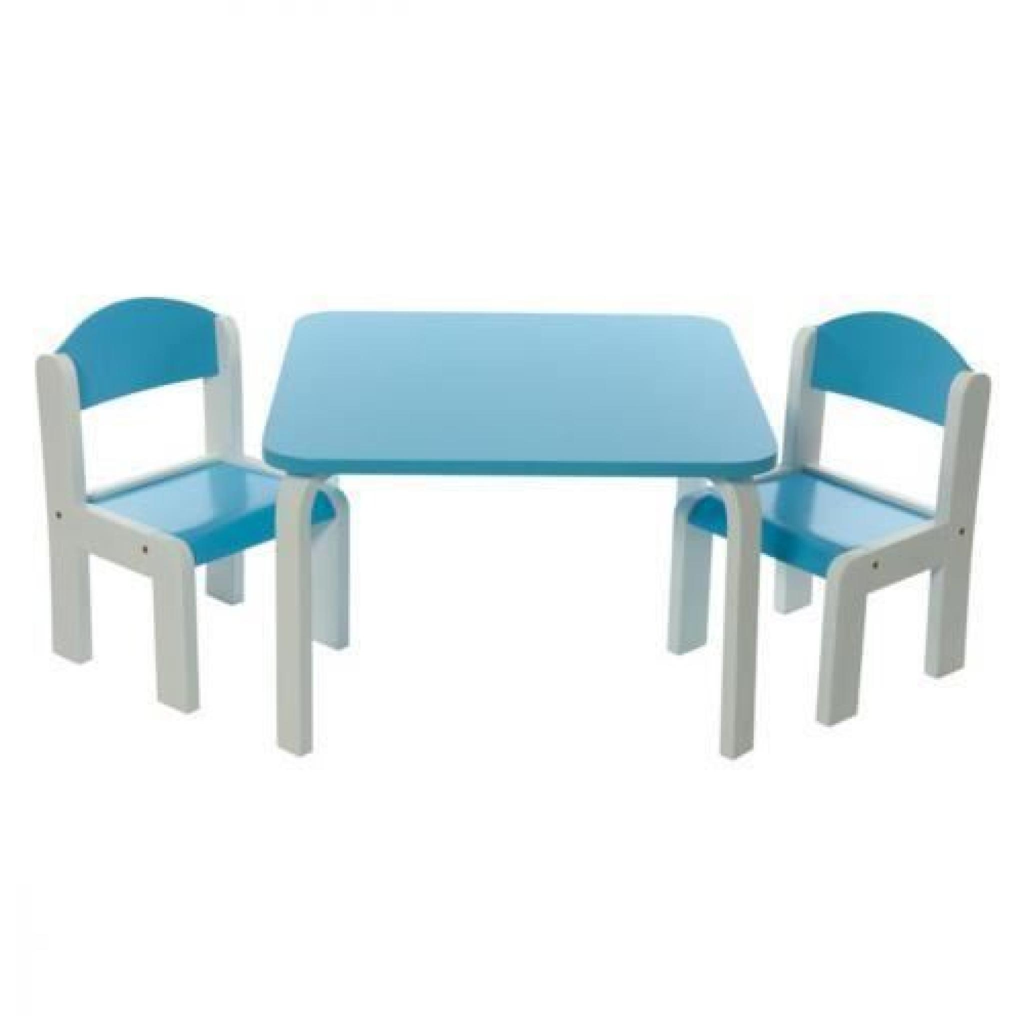 Ensemble table + chaises Fabio - bleu