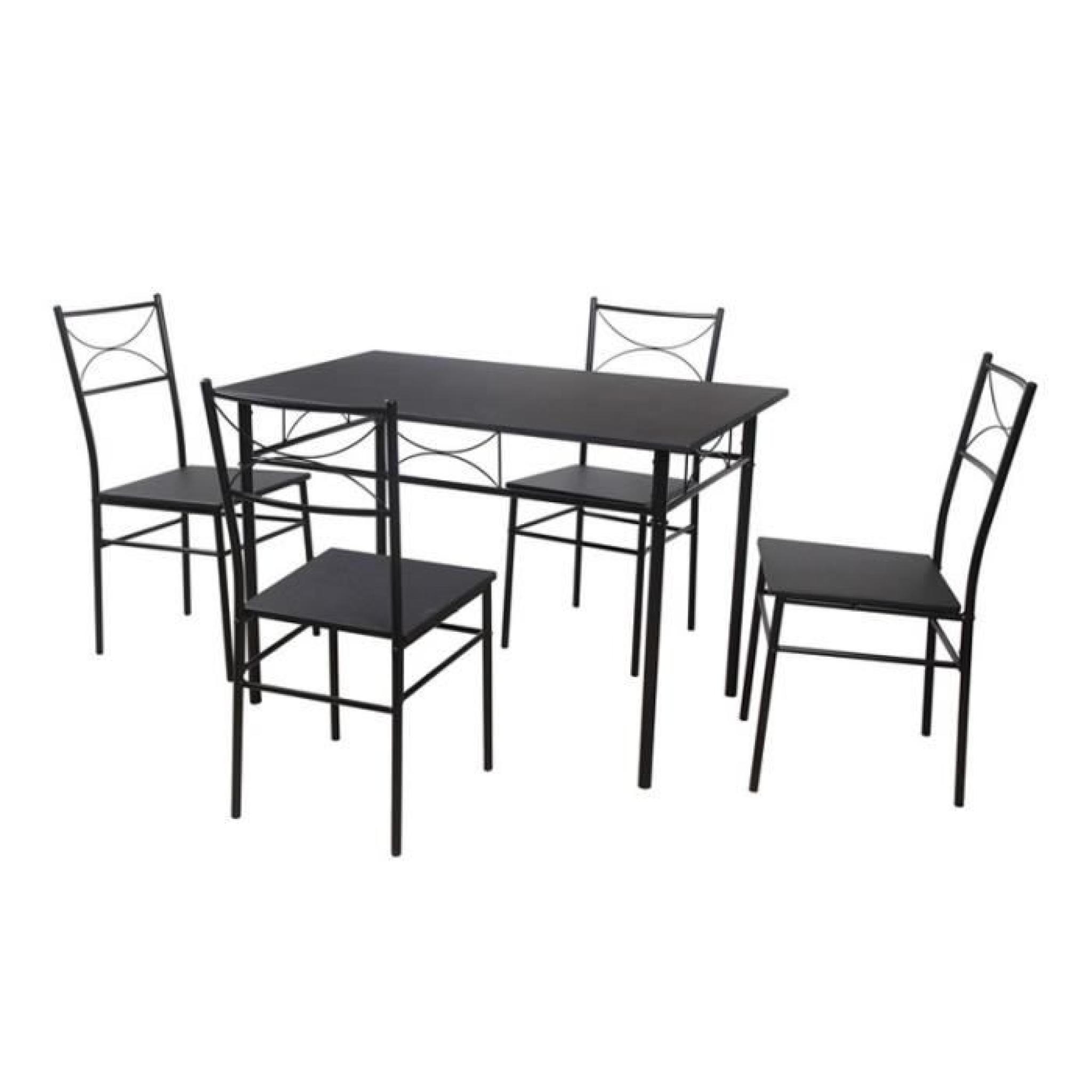 Ensemble Table & Chaises Noir - ARTE