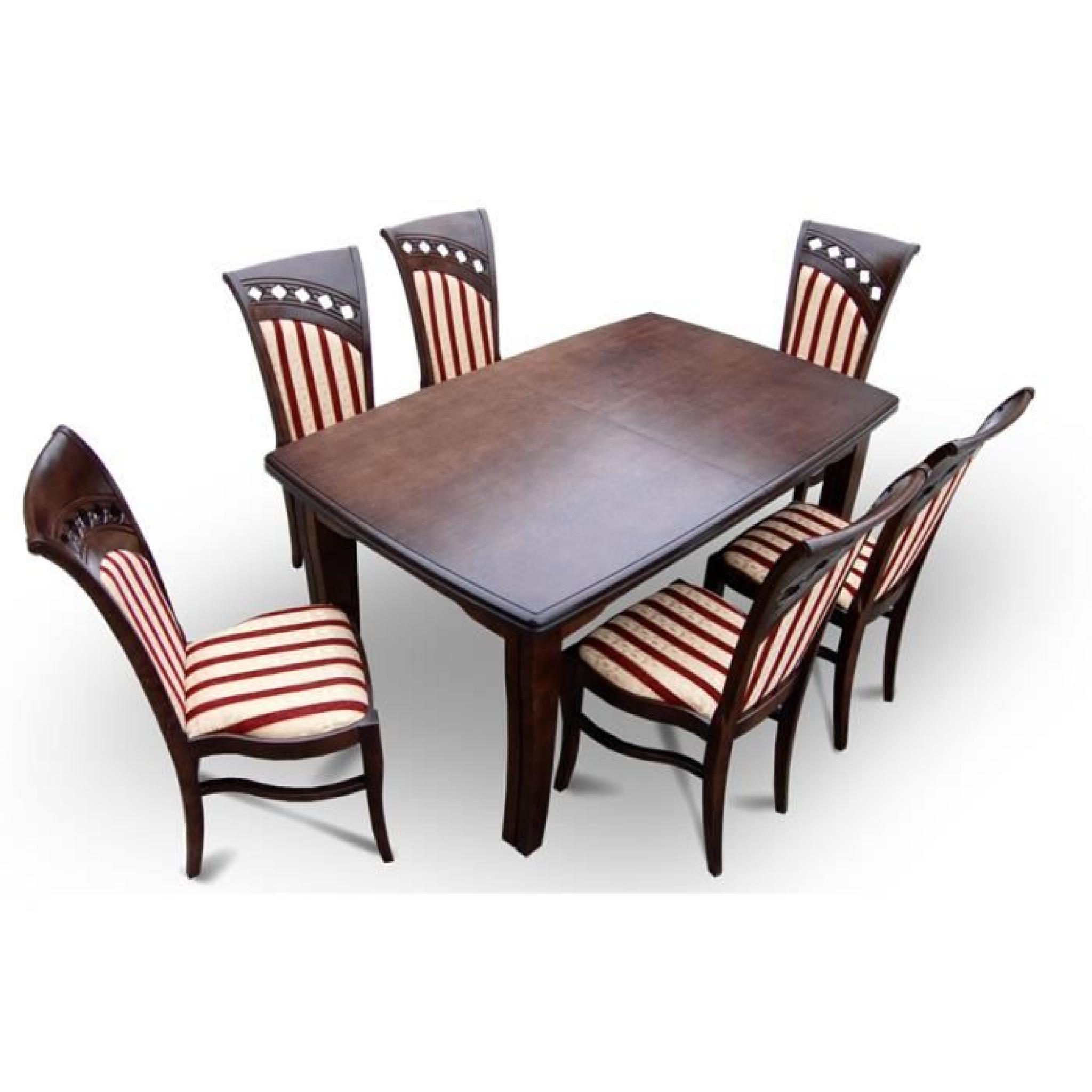 Ensemble Table Extensible et 6 Chaises Tablewood Atlantik 160x100 (+2x60) cm pas cher