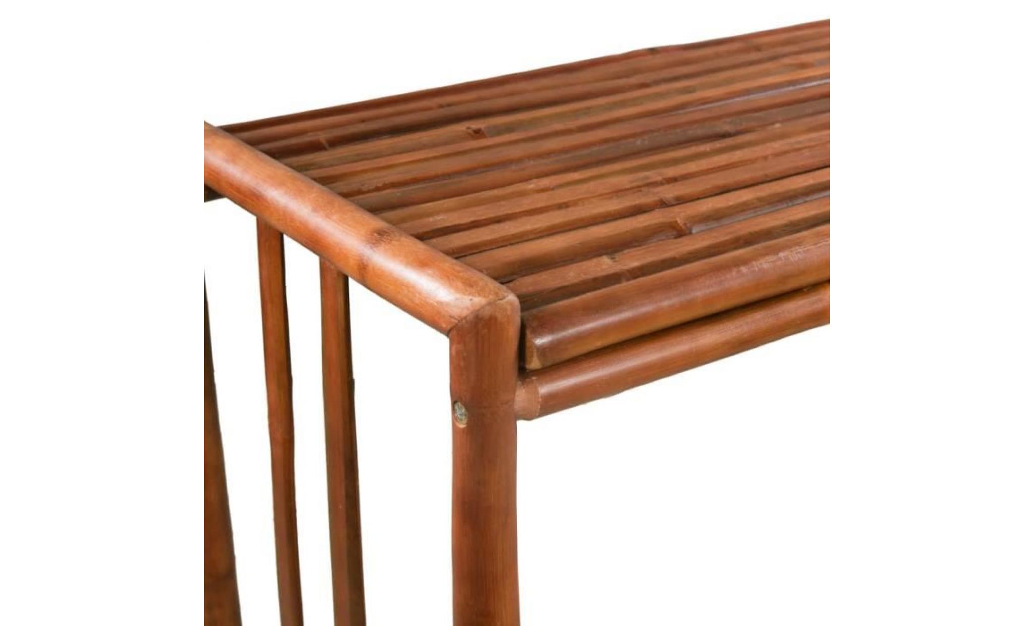 ensembles de meubles de cuisine table avec chaise 5 pcs bambou marron pas cher