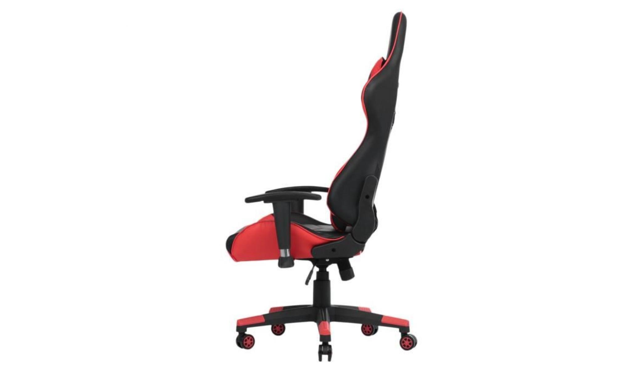 ergonomique fauteuil gamer chaise de jeu chaise racing avec les repose pieds hauteur réglable bleu pas cher