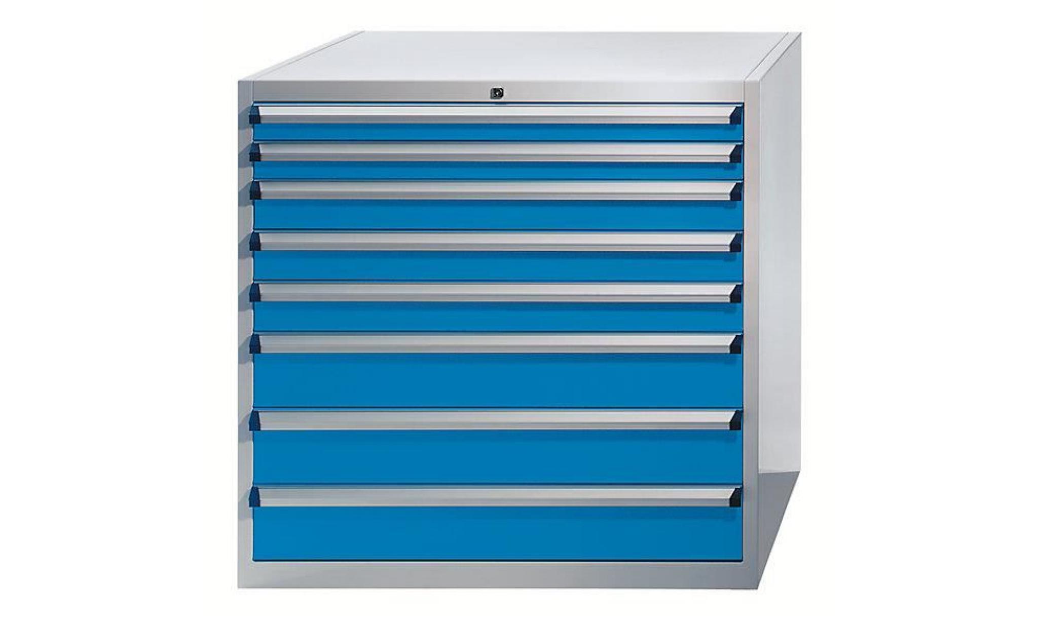 eurokraft armoire à tiroirs   h x l x p 1000 x 1023 x 725 mm tiroirs 1 x 50, 3 x 150, 2 x 200 mm   armoire armoire d'atelier armoire