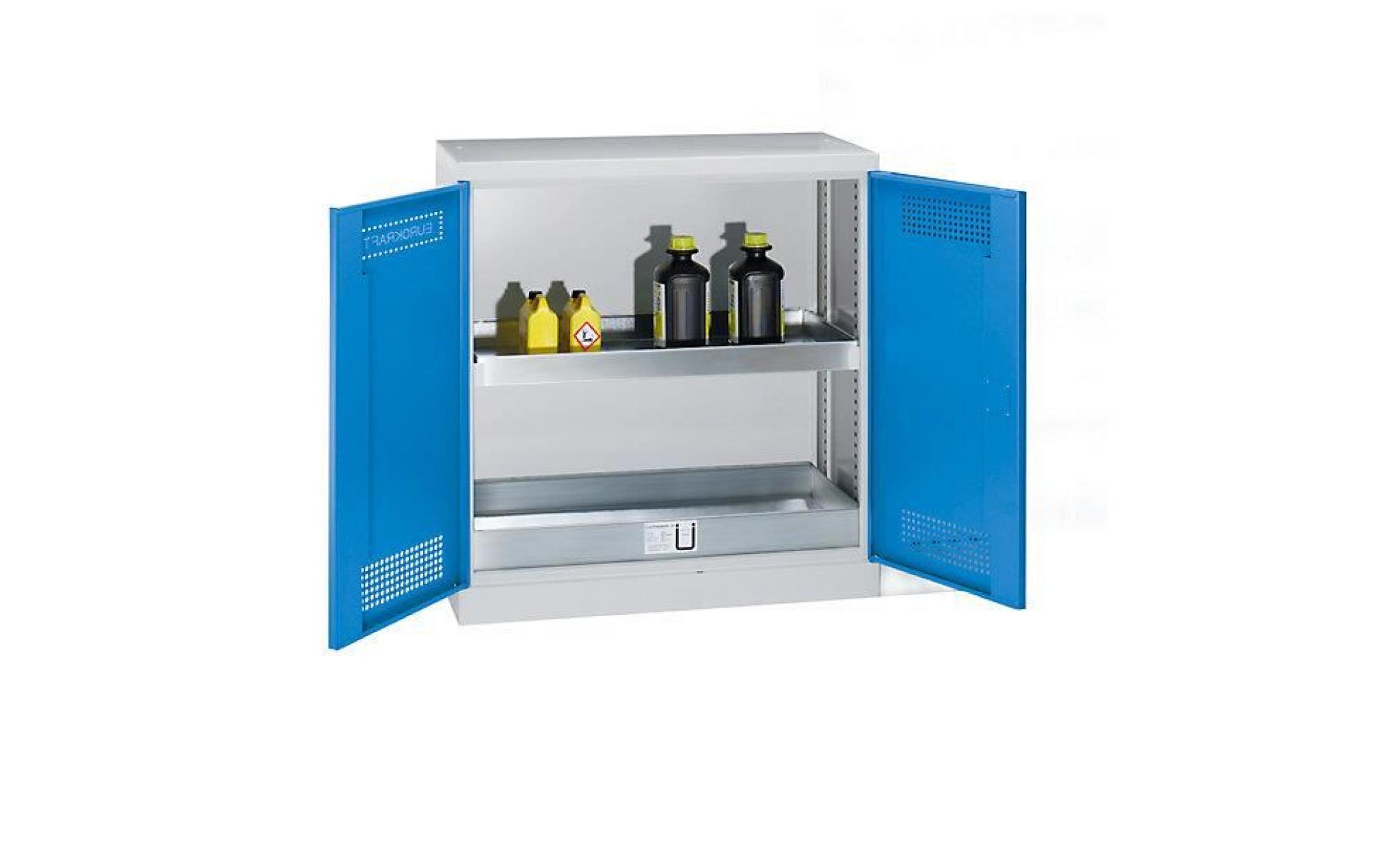 eurokraft armoire de sécurité   armoire hauteur bureau   h x l x p 1000 x 500 x 500 mm   armoire armoire de protection armoire de
