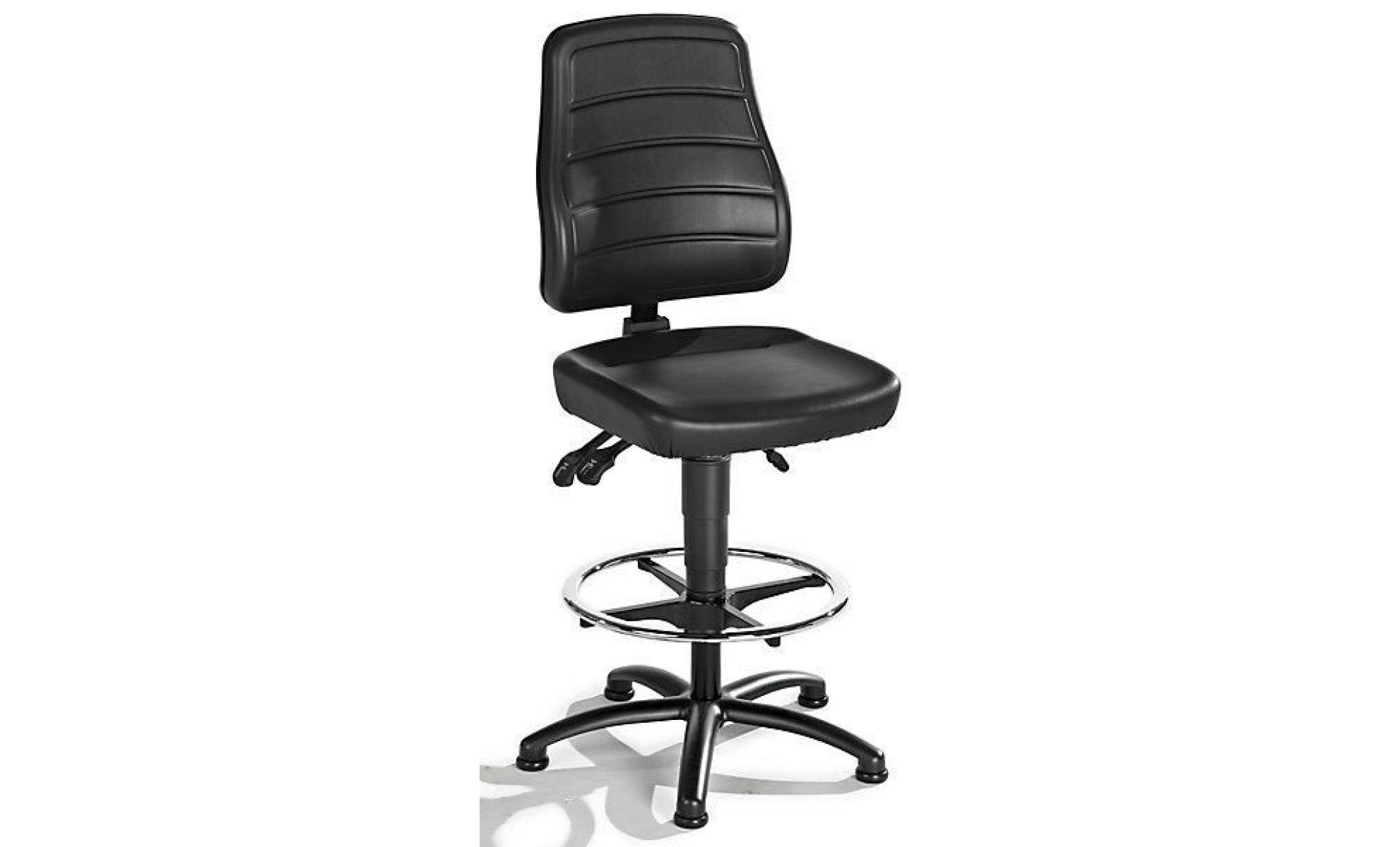eurokraft siège d'atelier à contact permanent   avec patins   similicuir   chaise chaise d'atelier chaises chaises d'atelier