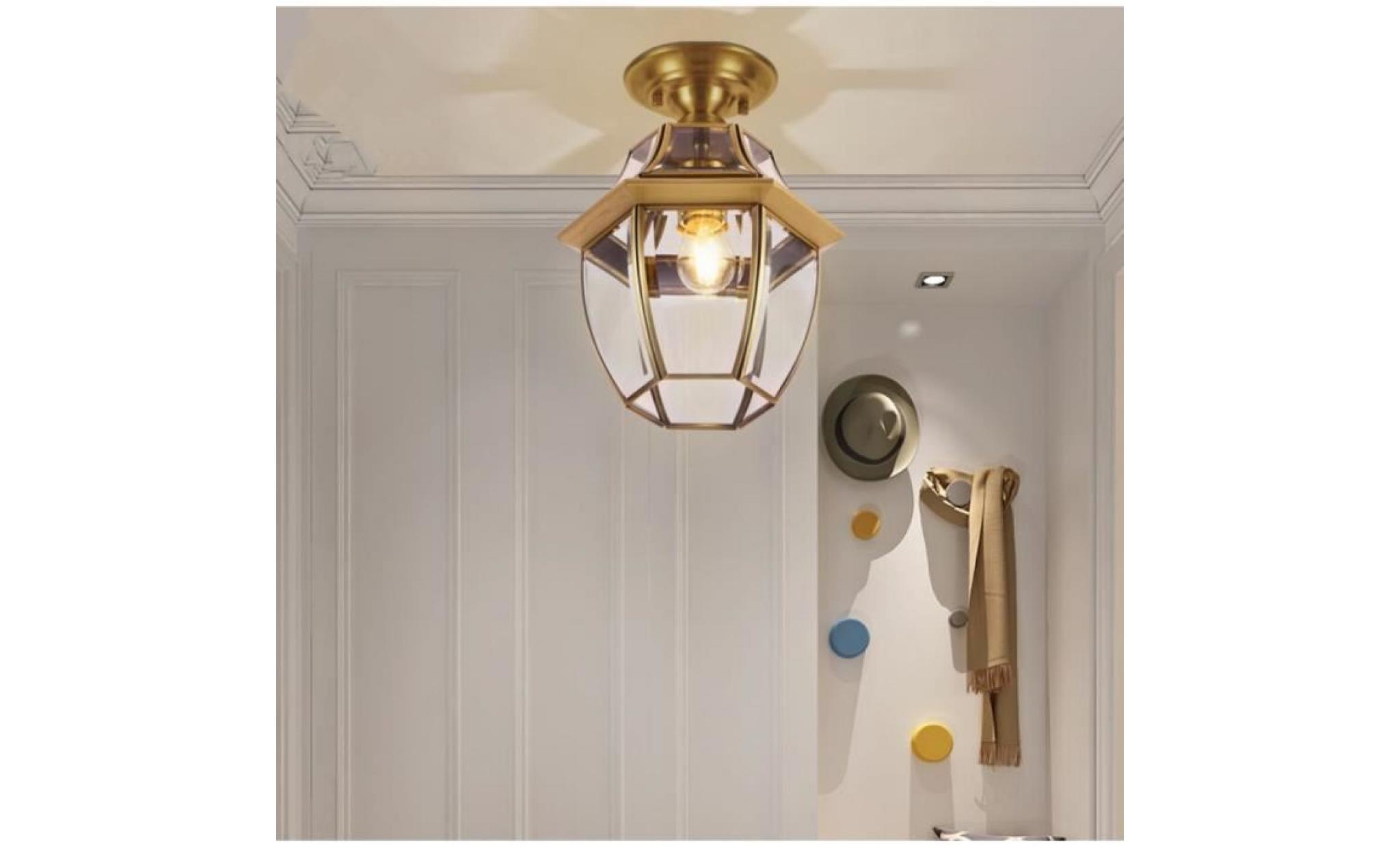 européen style lampe en cuivre nouveau simple créatif couloir aisle porche cage d'escalier plafond lamp l'éclairage applique murale pas cher