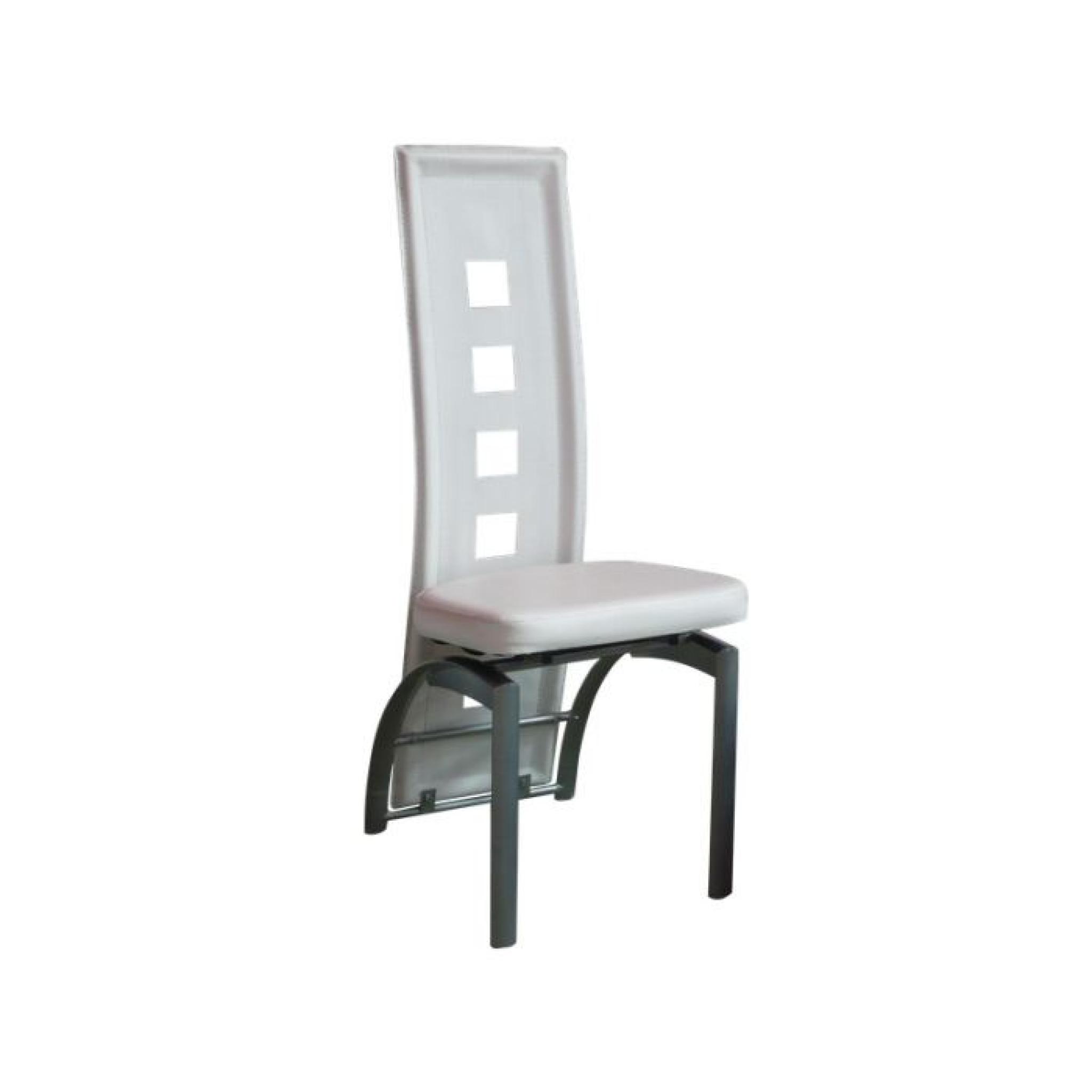 Eve - Lot 2 Chaises Blanches pas cher