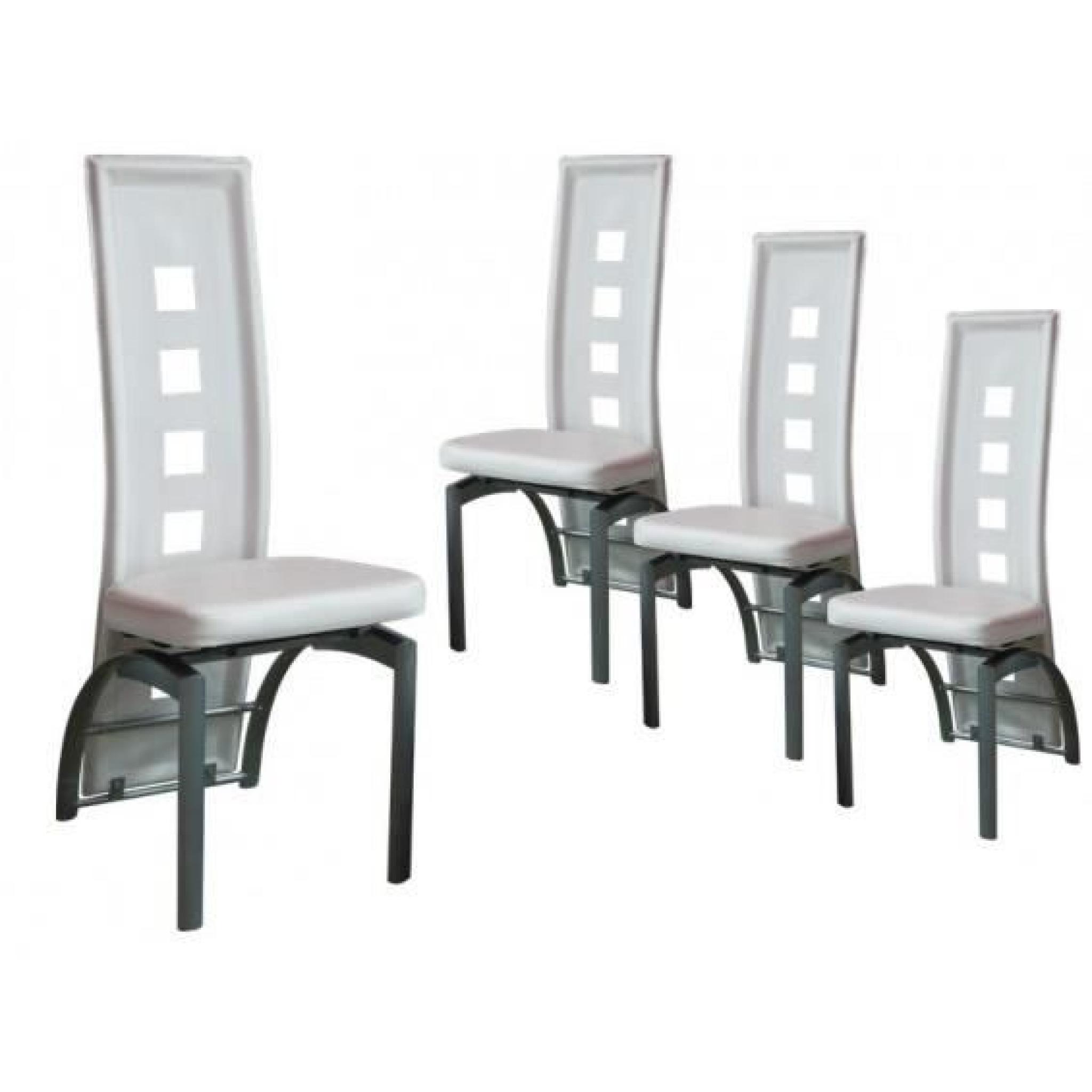 Eve - Lot 4 Chaises Blanches