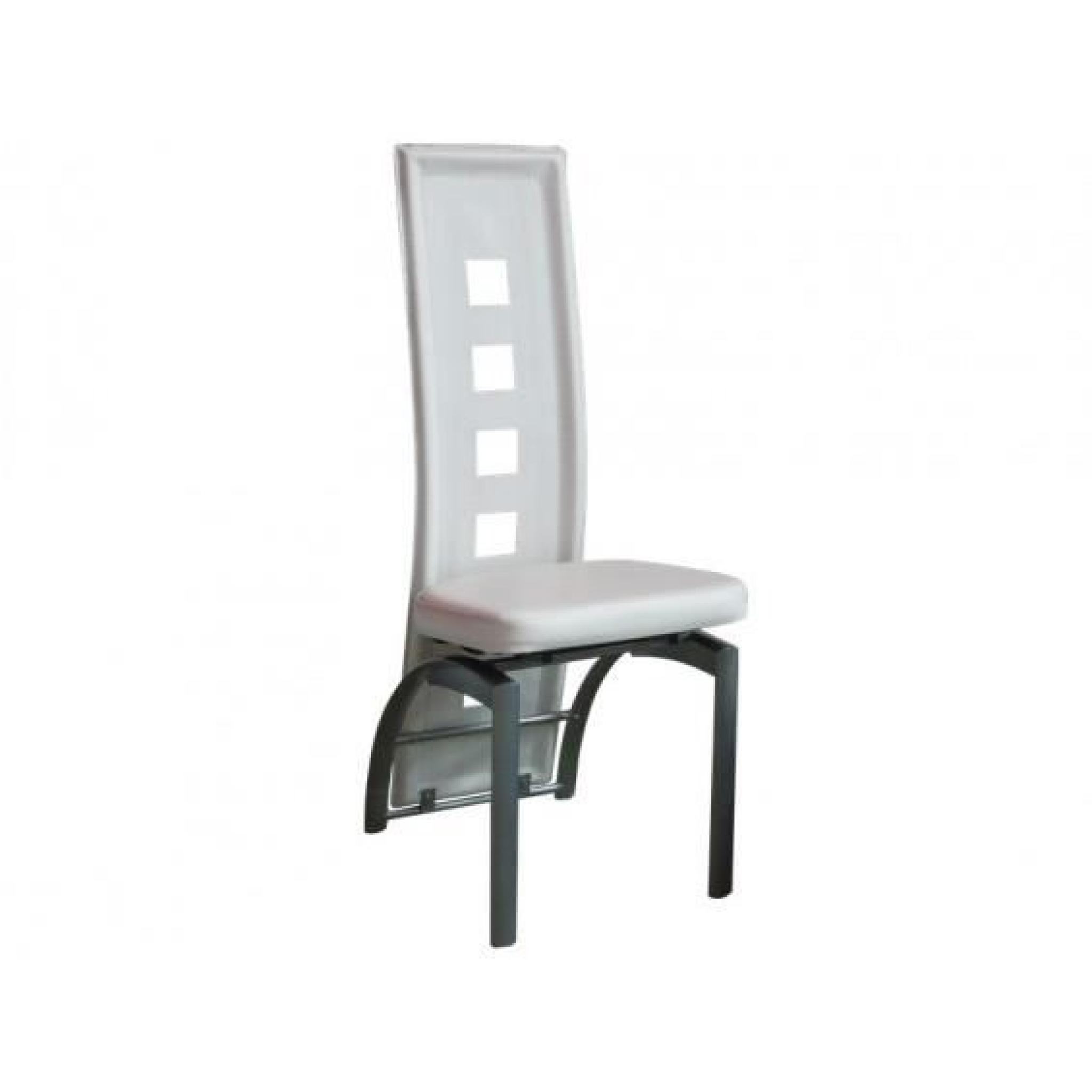 Eve - Lot 4 Chaises Blanches pas cher