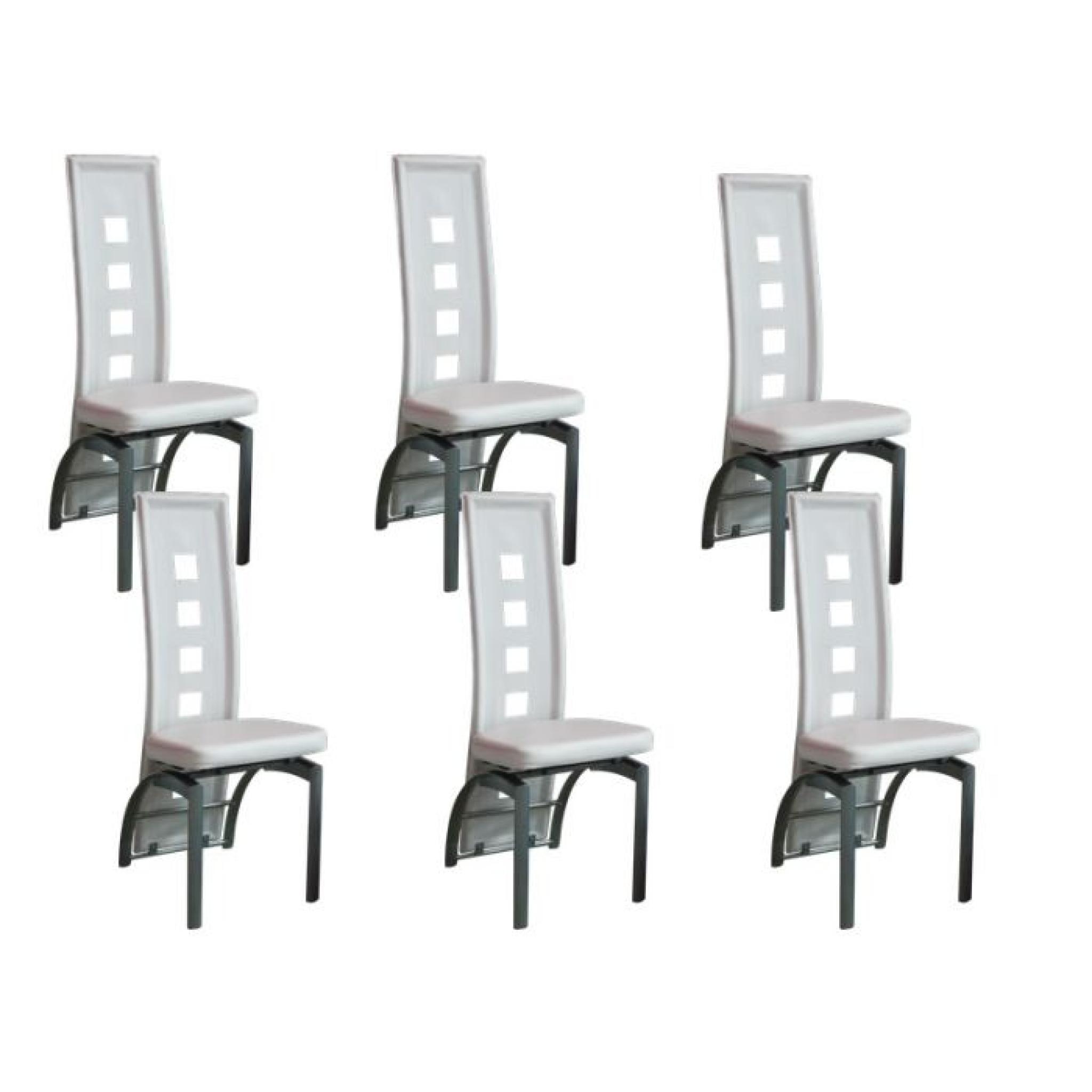 Eve - Lot 6 Chaises Blanches