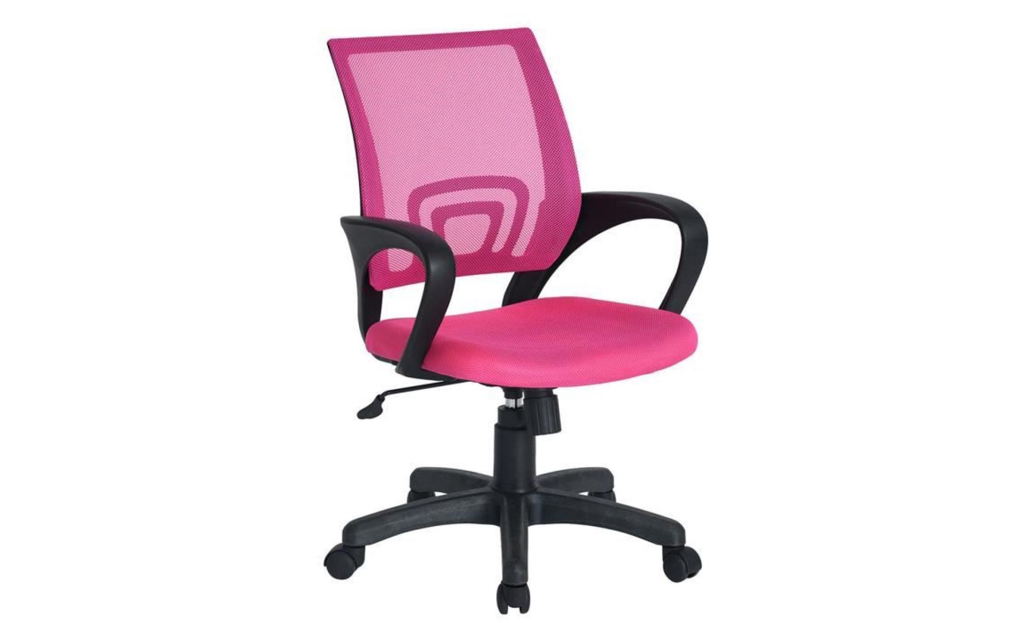 everly   fauteuil de bureau rose et noir