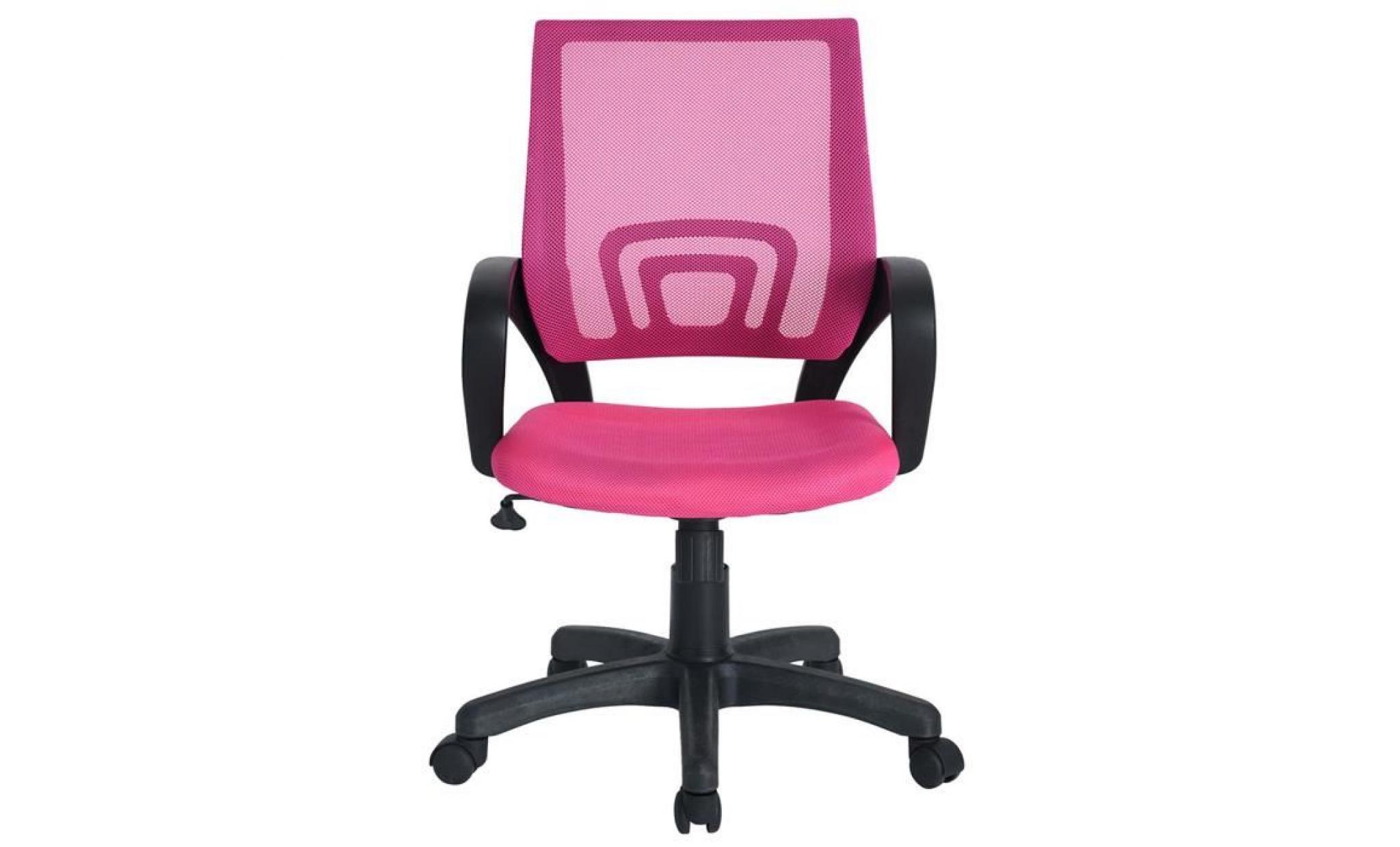everly   fauteuil de bureau rose et noir pas cher