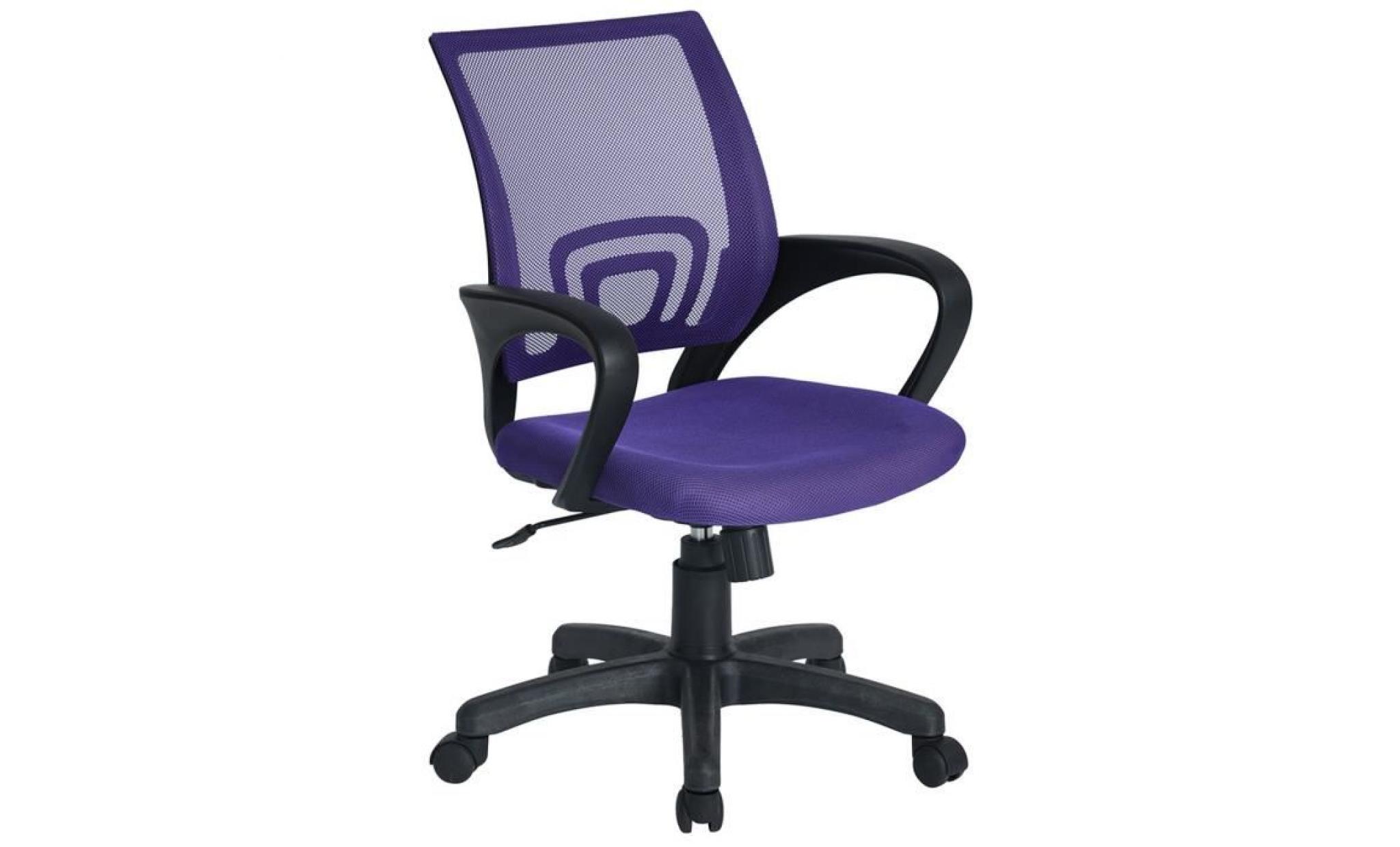 everly   fauteuil de bureau violet et noir
