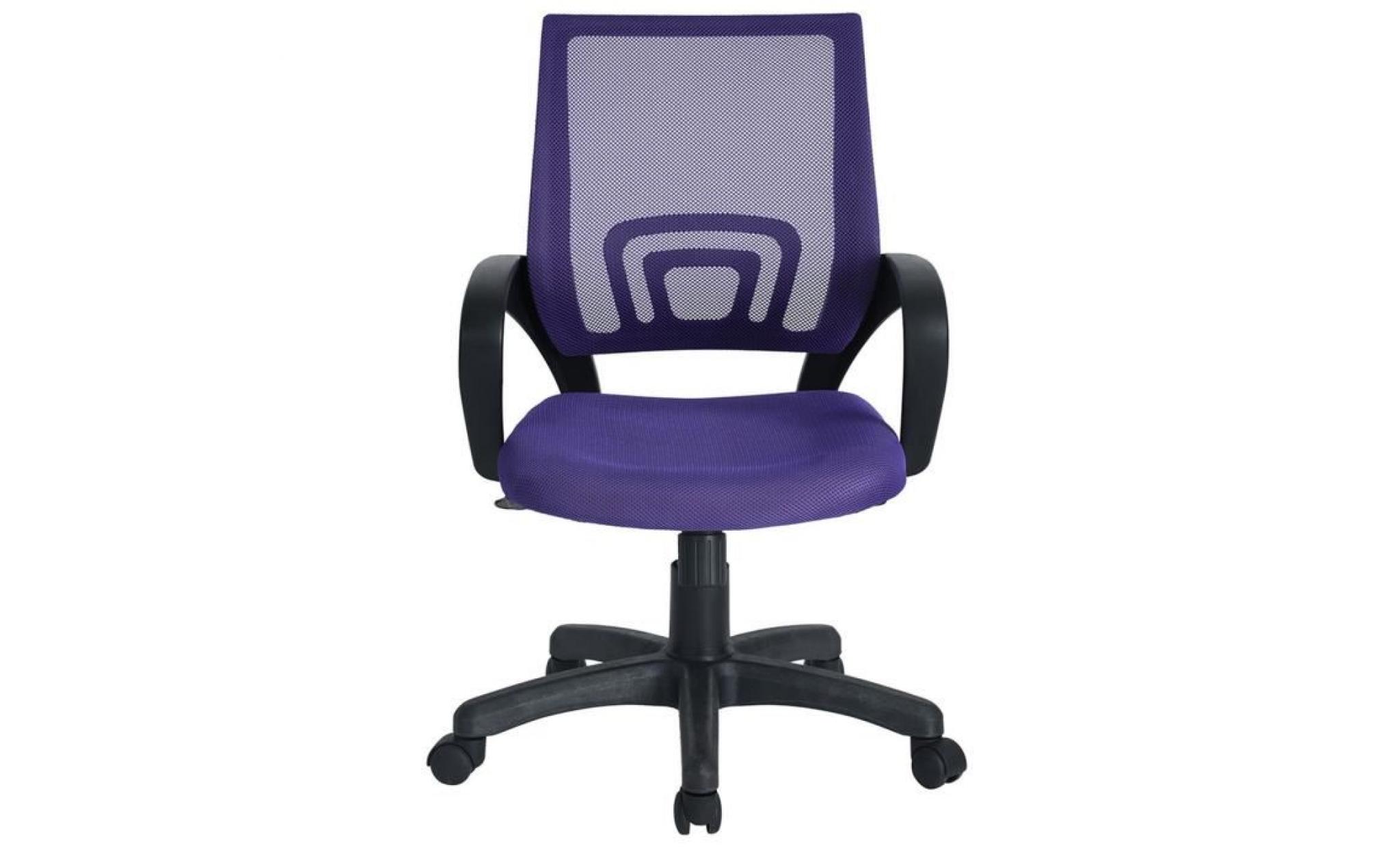 everly   fauteuil de bureau violet et noir pas cher