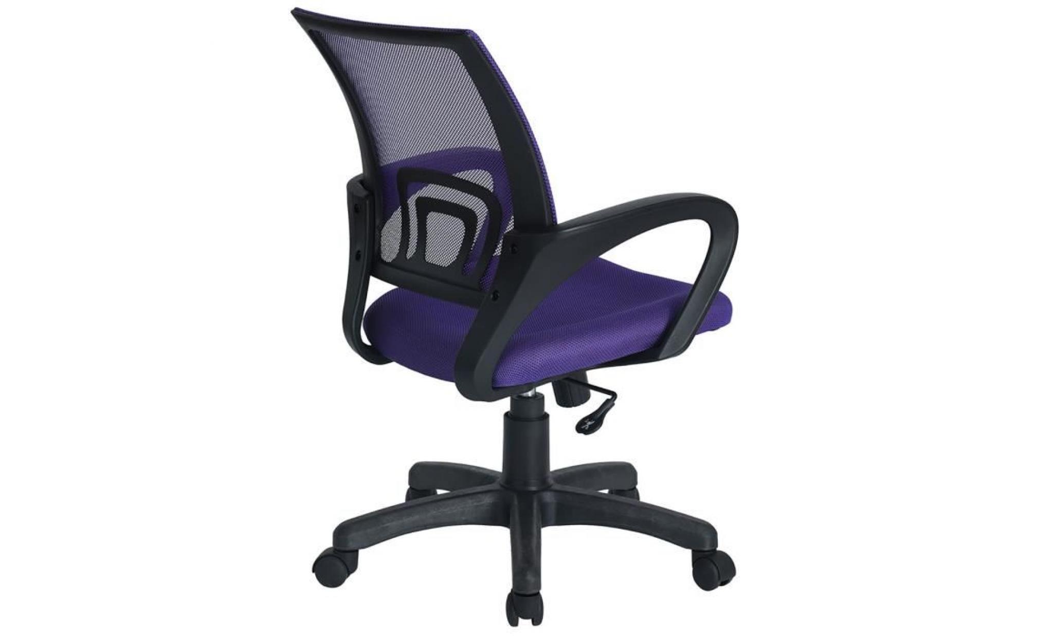 everly   fauteuil de bureau violet et noir pas cher