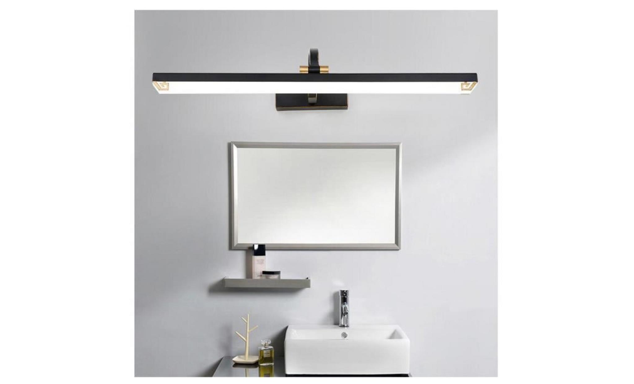 exbon 8w leds lampe applique éclairage noir  pour salle de bain miroir  lumière blanche pas cher