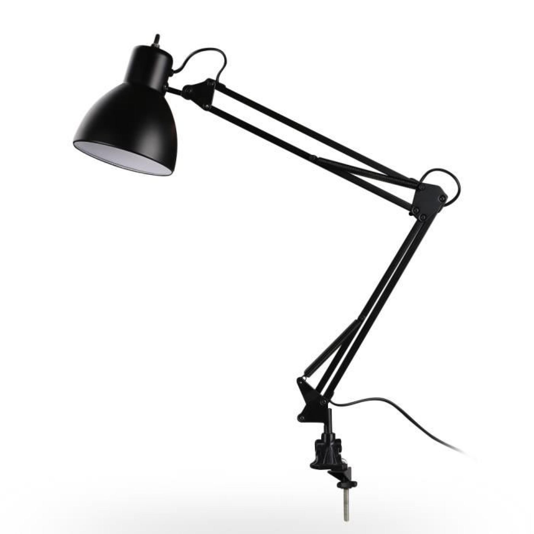 Excelvan Lampe de Table Réglable Flexible Noir Moderne