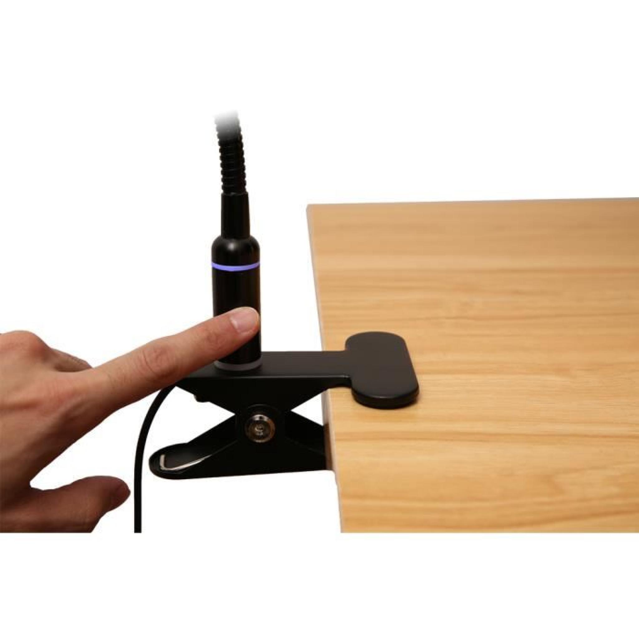 Excelvan LED Lampe de Lecture Flexible à Pince Noir Touch Control 3W (Blanc Chaud) pas cher