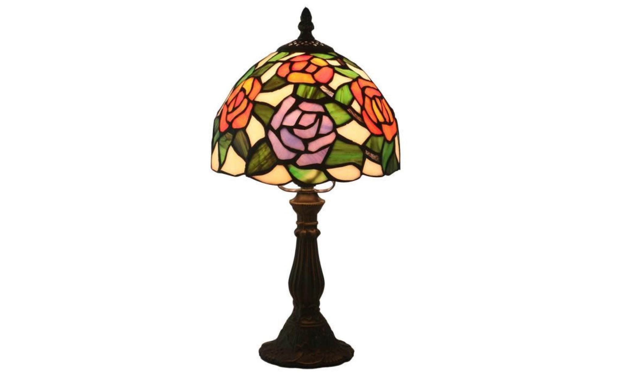 fabakira tiffany style lampe de table lampe de chevet lampe de bureau lampe de salon bar 8 pouces