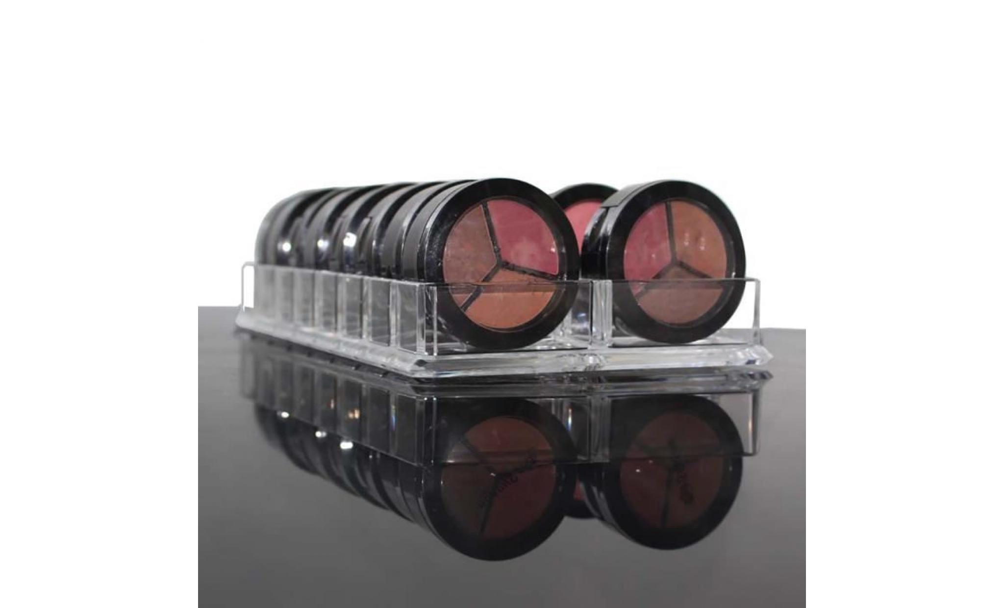 fard à paupières acrylique organisateur de maquillage fard à joues 16 espace titulaire cosmétique stockage cas transparent