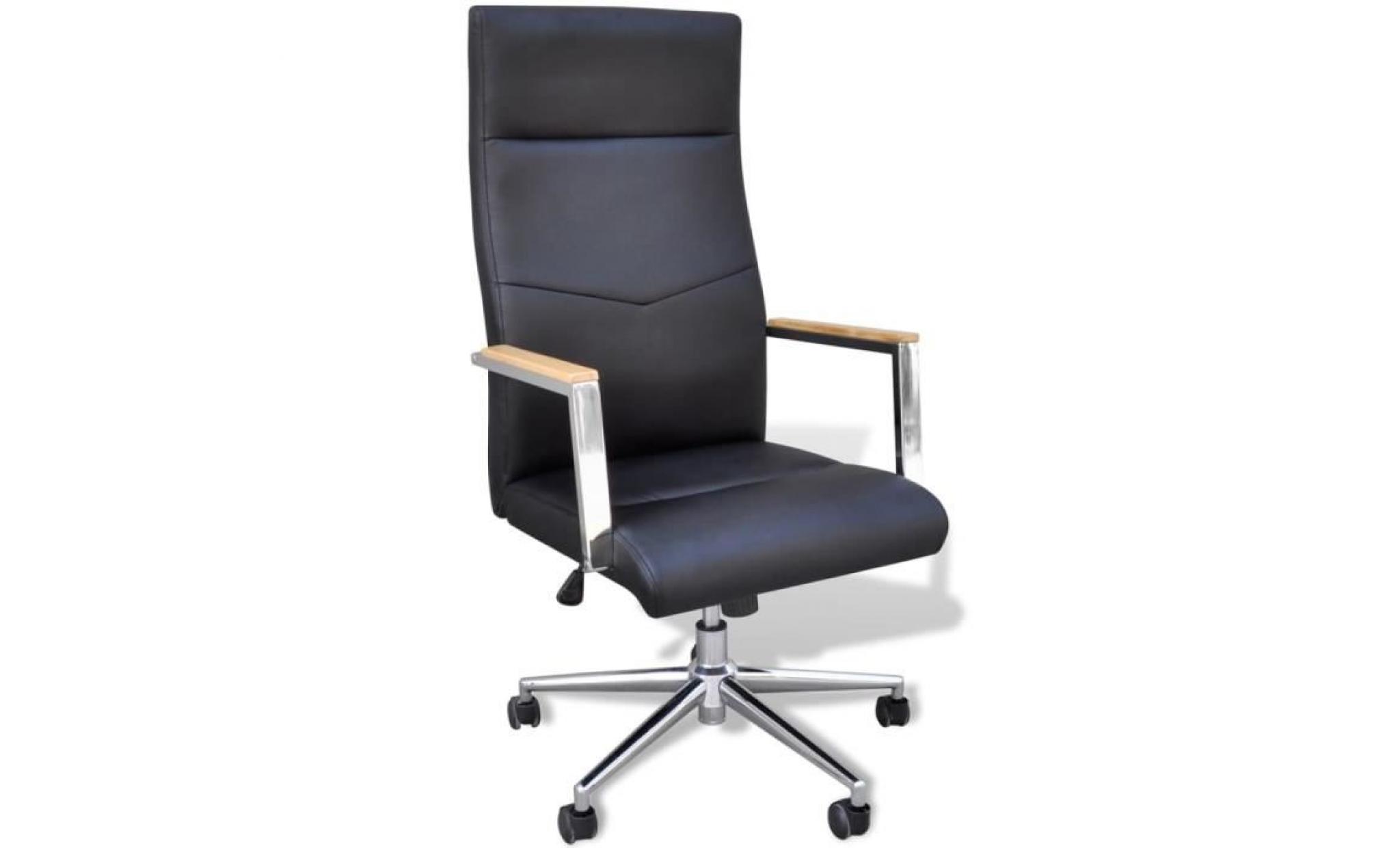 fauteui de bureau fauteuil gamer chaise de bureau en cuir artificiel réglable noir