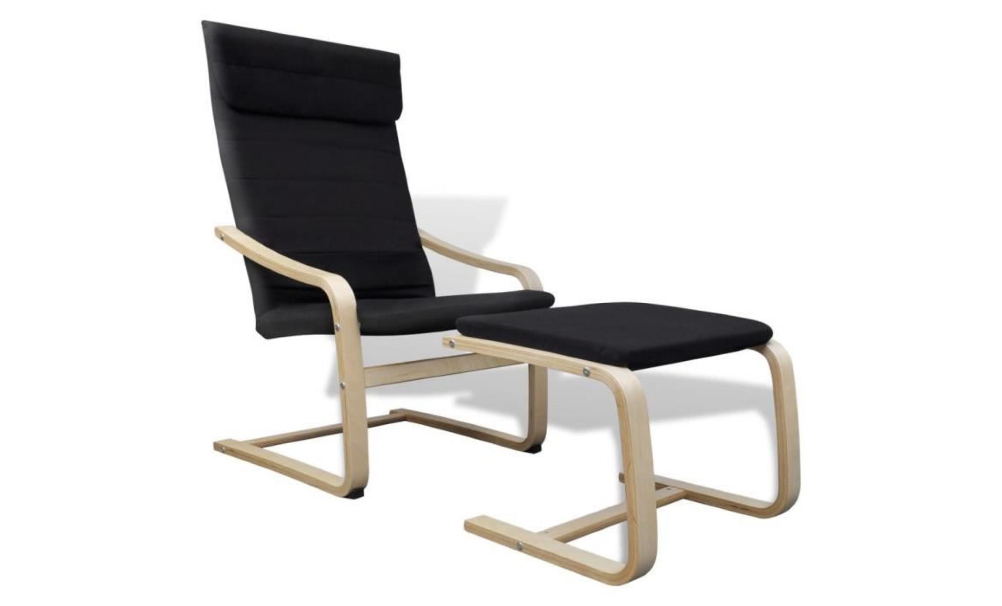 fauteuil avec cadre en bois cintré tissu noir fauteuil de bureau fauteuil gamer fauteuil scandinave