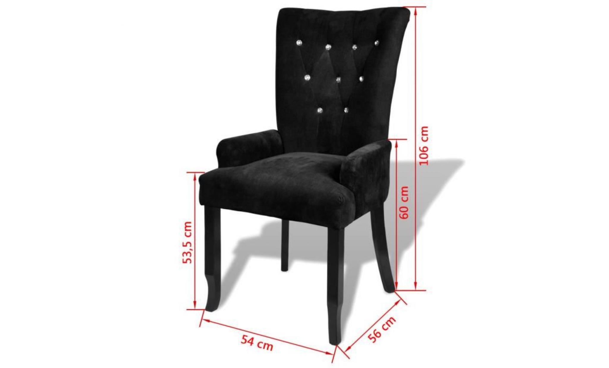 fauteuil avec cadre en bois velours noir pas cher