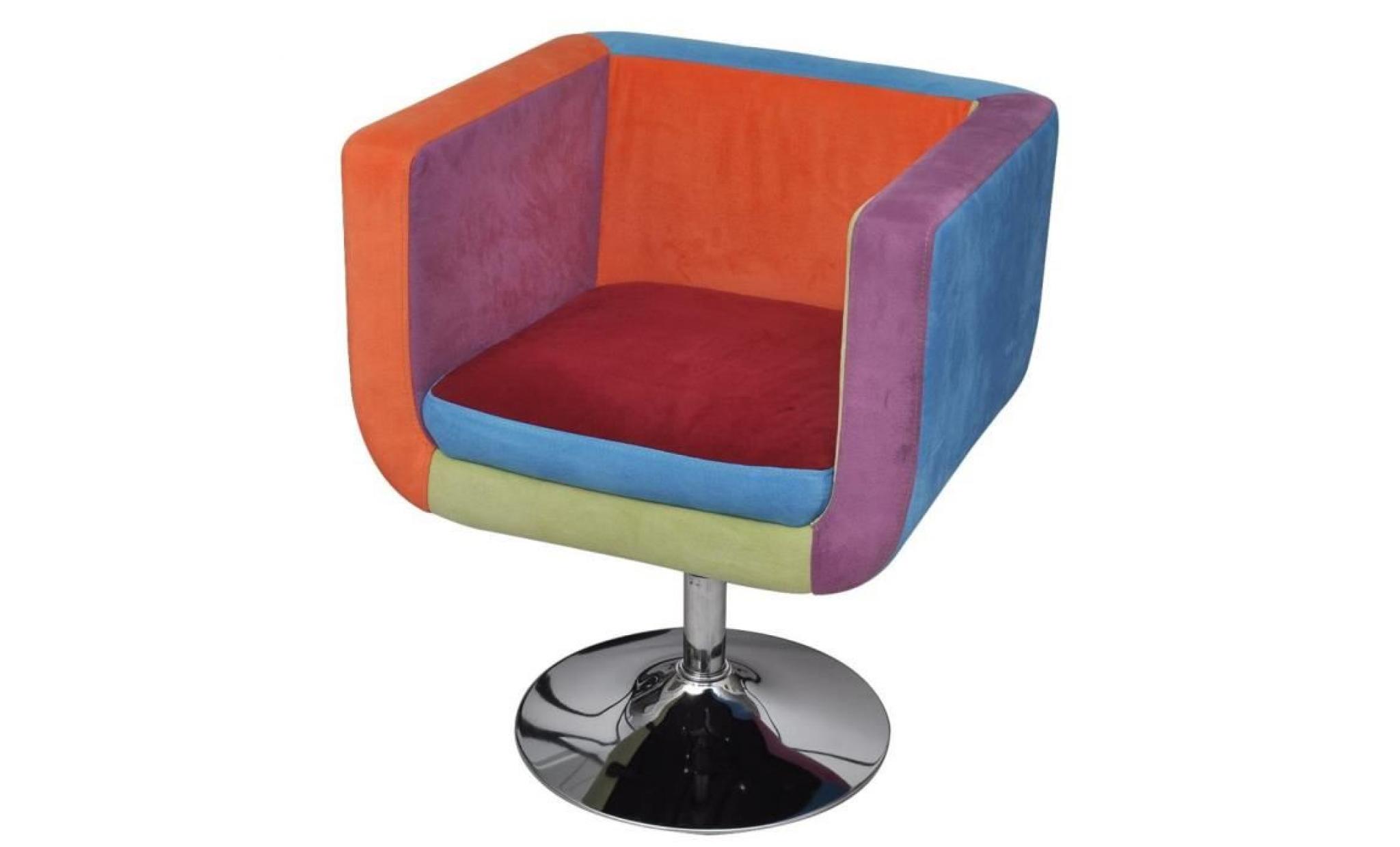 fauteuil avec design de patchwork cube tissu