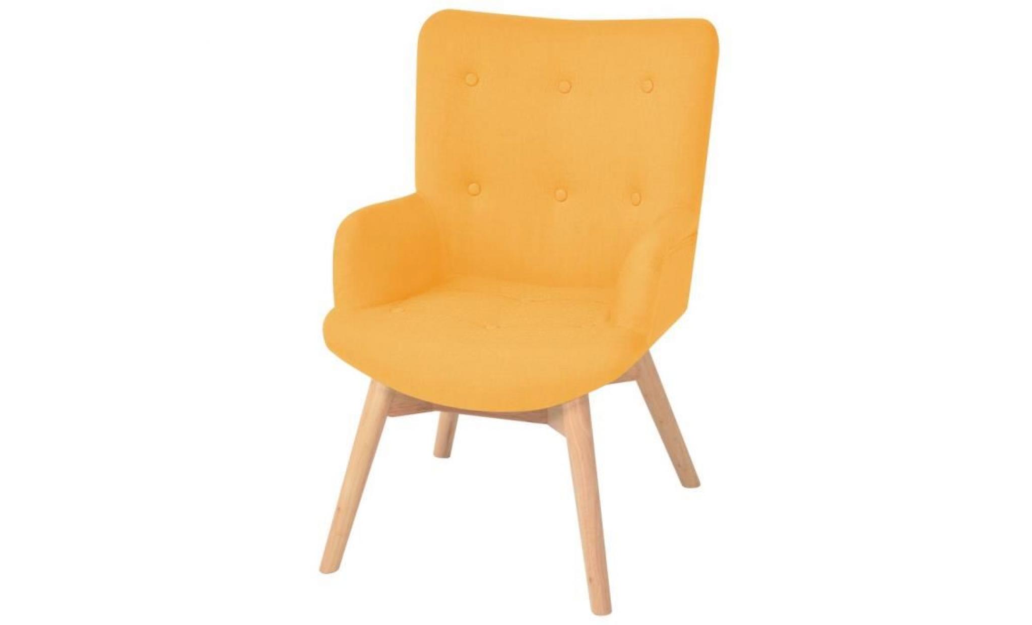 fauteuil avec repose pied tissu jaune pas cher