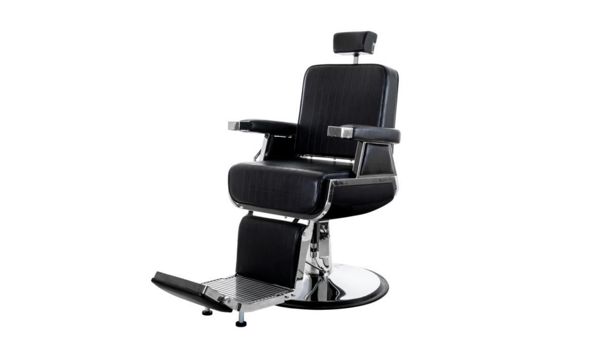 fauteuil barbier ciliego ii skaï noir, mobilier by gouiran   equipement coiffure