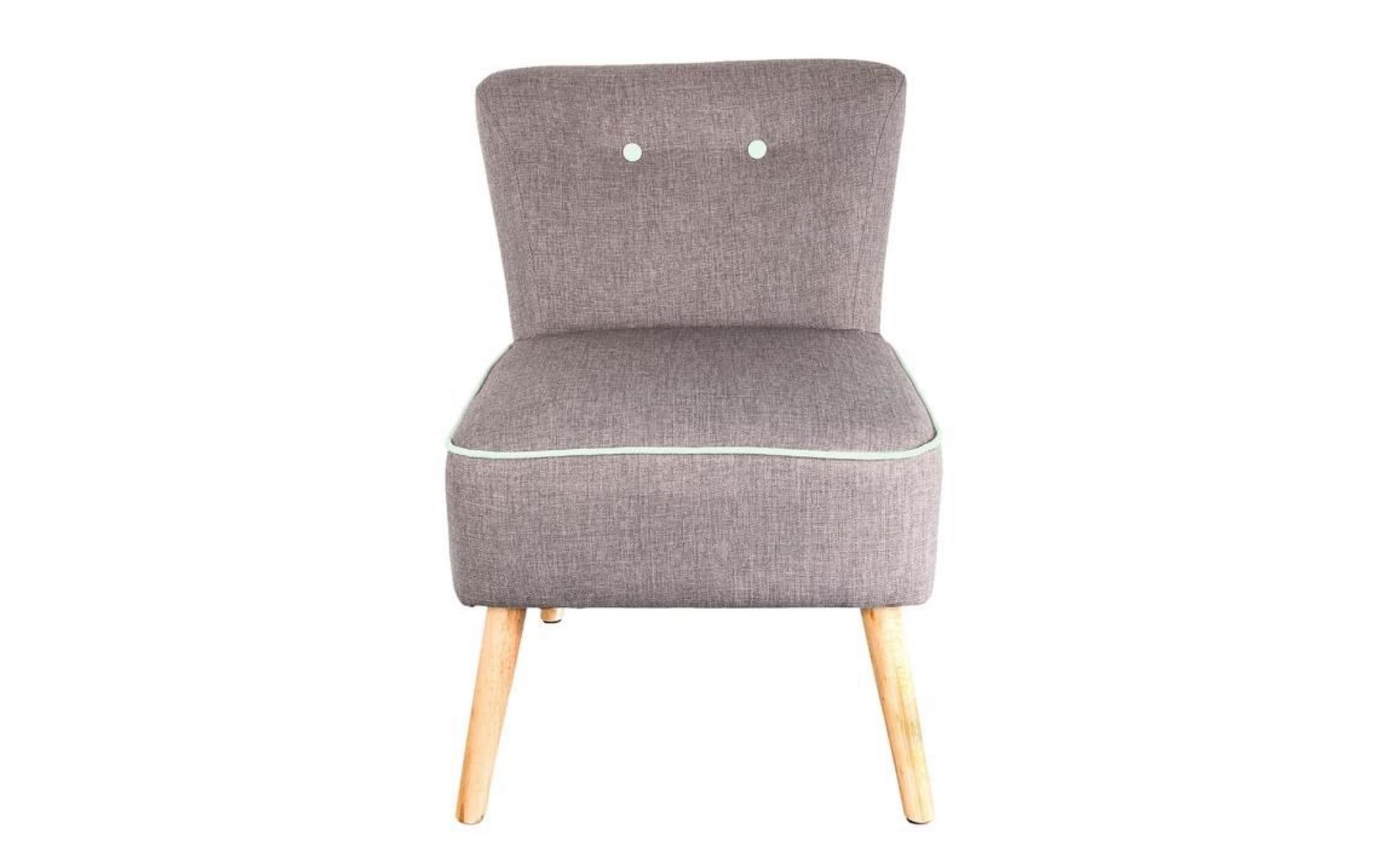 fauteuil bicolore   h. 72 cm   vert et gris pas cher