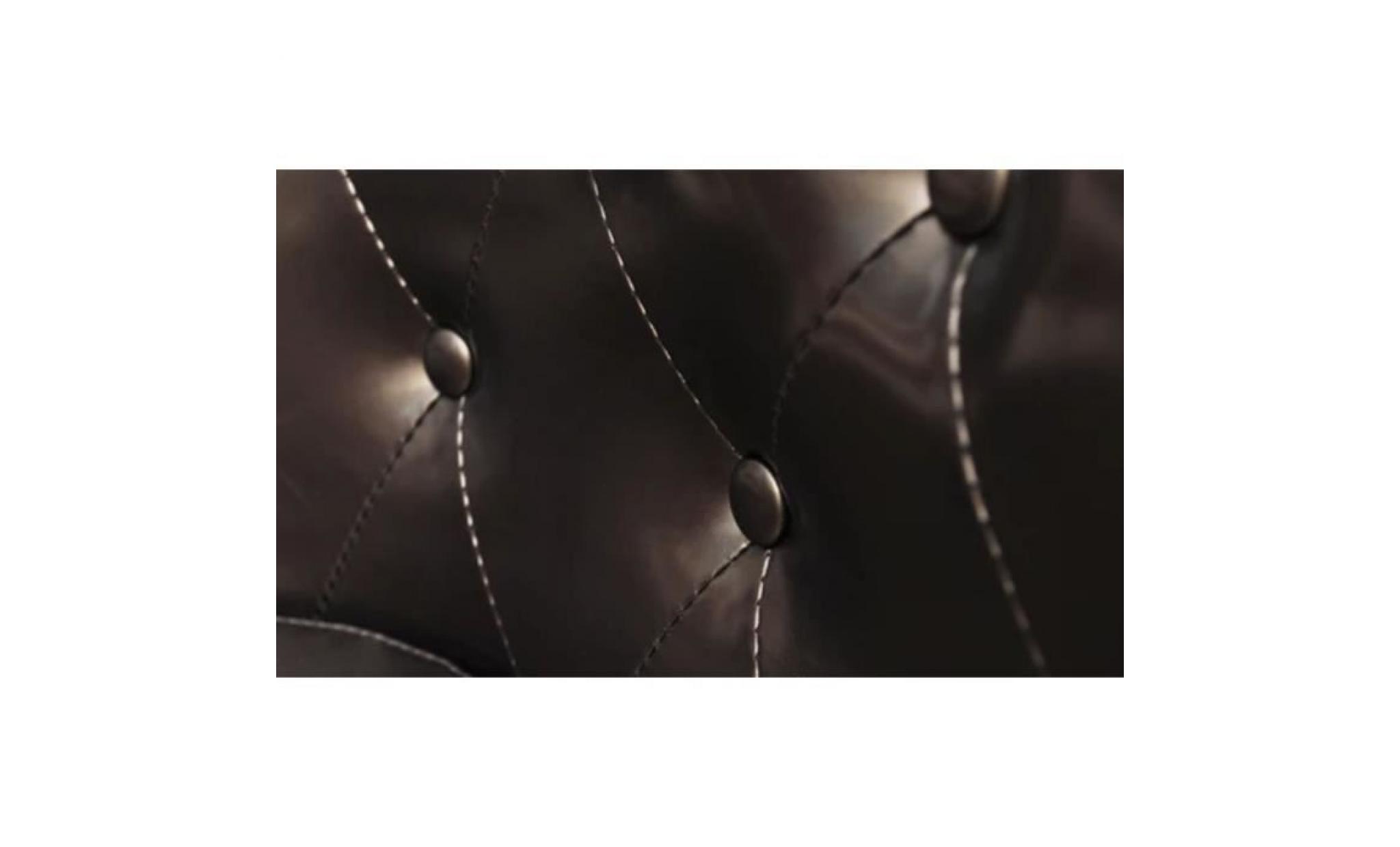 fauteuil cabriolet cuir synthétique marron  69,5 x 62 x 71 cm pas cher