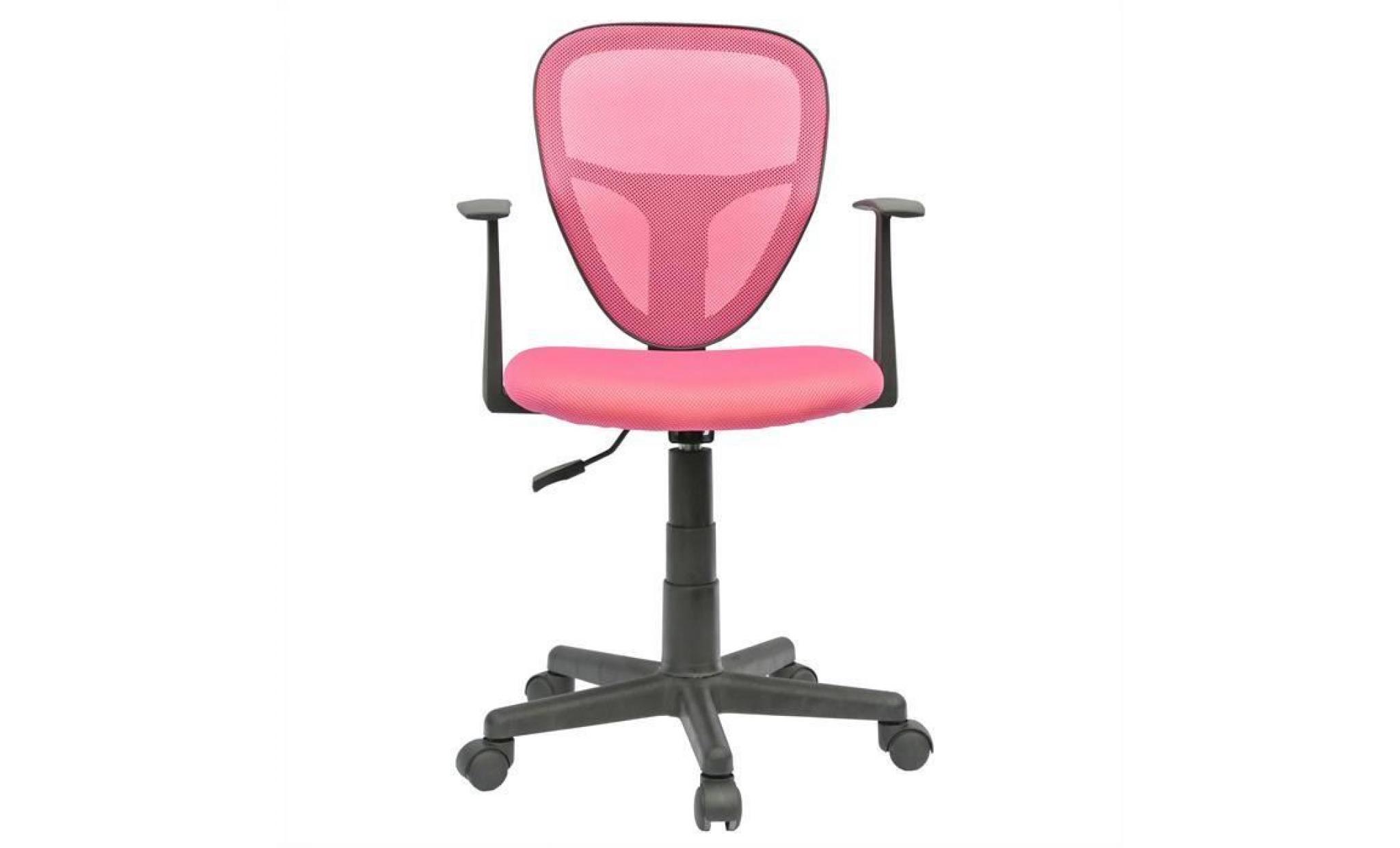 chaise de bureau pour enfant studio fauteuil pivotant et ergonomique avec accoudoirs, siège à roulettes avec hauteur réglable, bleu pas cher