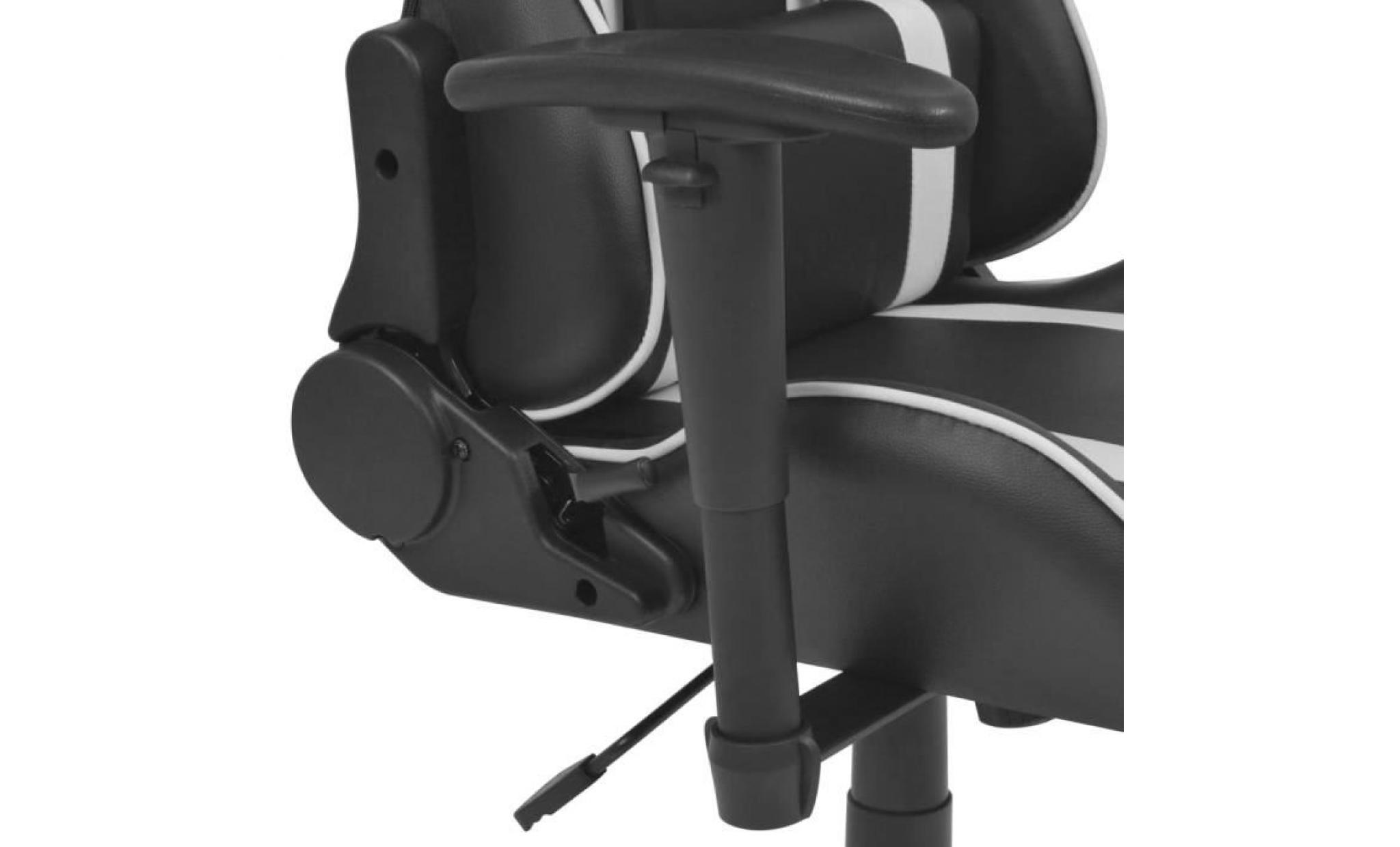 fauteuil chaise de bureau siege salon scandinave contemporain  57 x 64 x (108 116) cm  en cuir artificiel noir pas cher