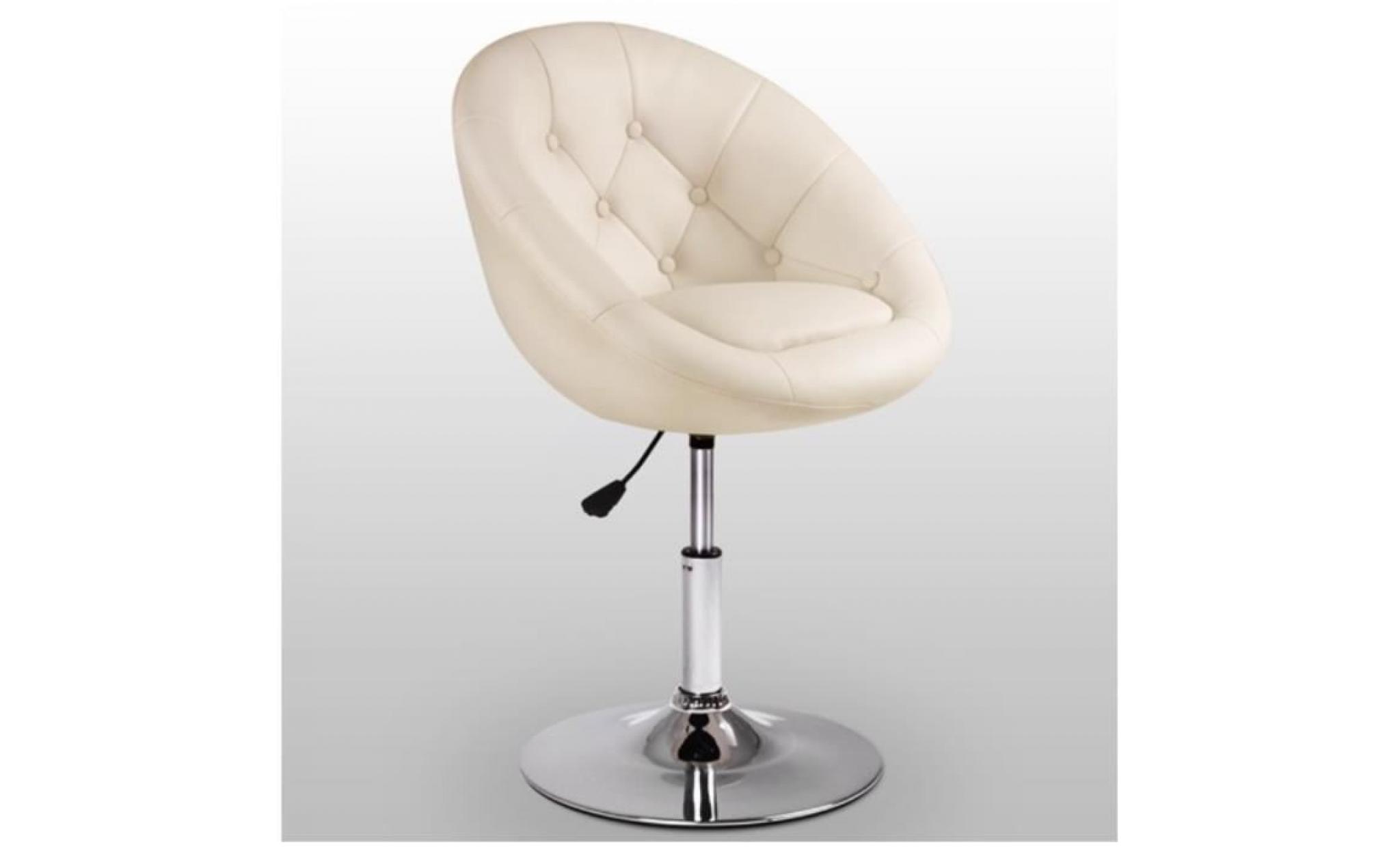 fauteuil chaise siège lounge design pivotant réglable blanc 1101011
