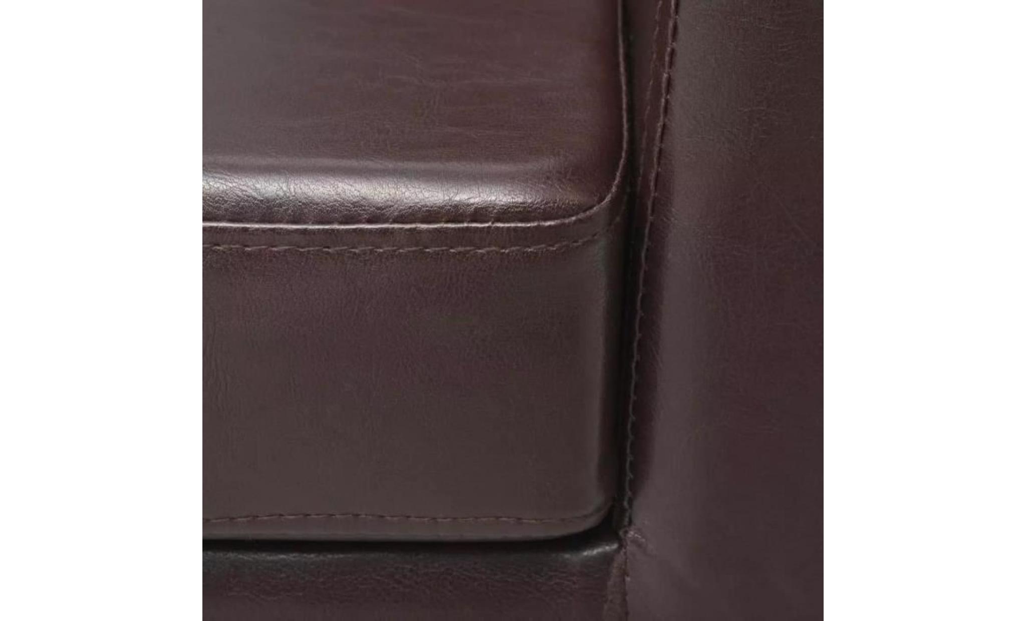 fauteuil cuir artificiel marron pas cher