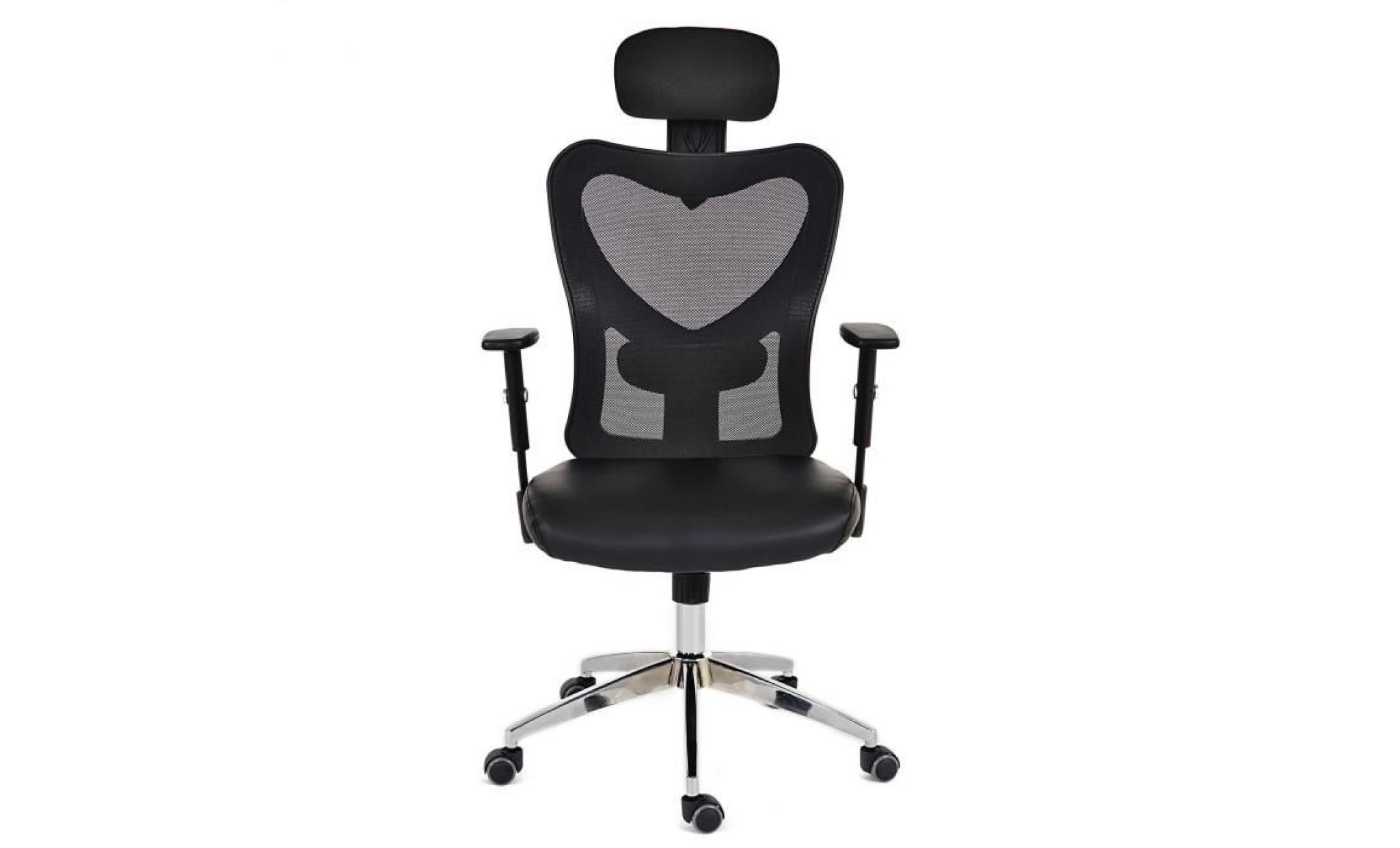fauteuil de bureau americain xxl berkerley   cuir synthÉtique noir   couleur principale:noir pas cher