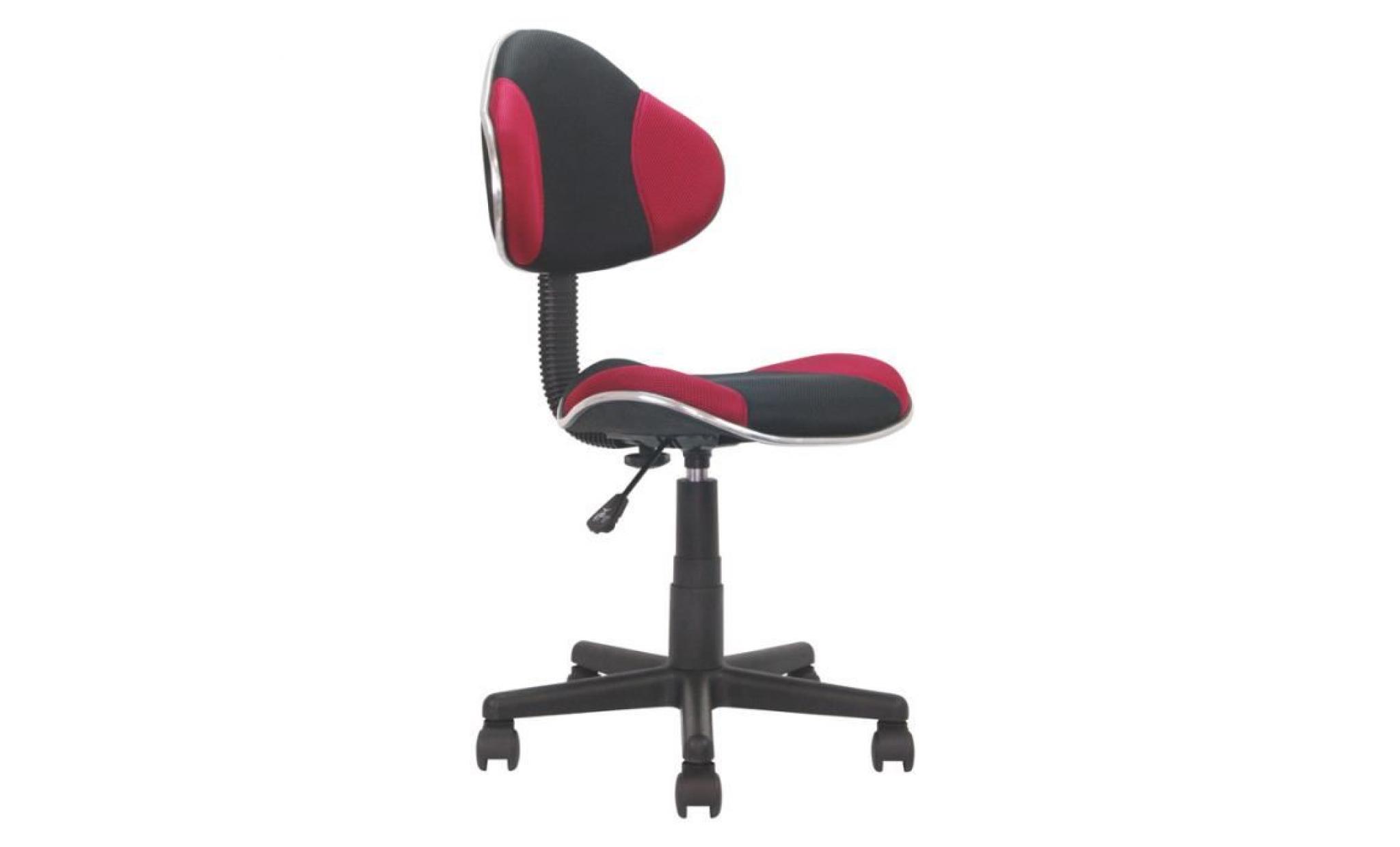 fauteuil de bureau baquet junior noir et rouge