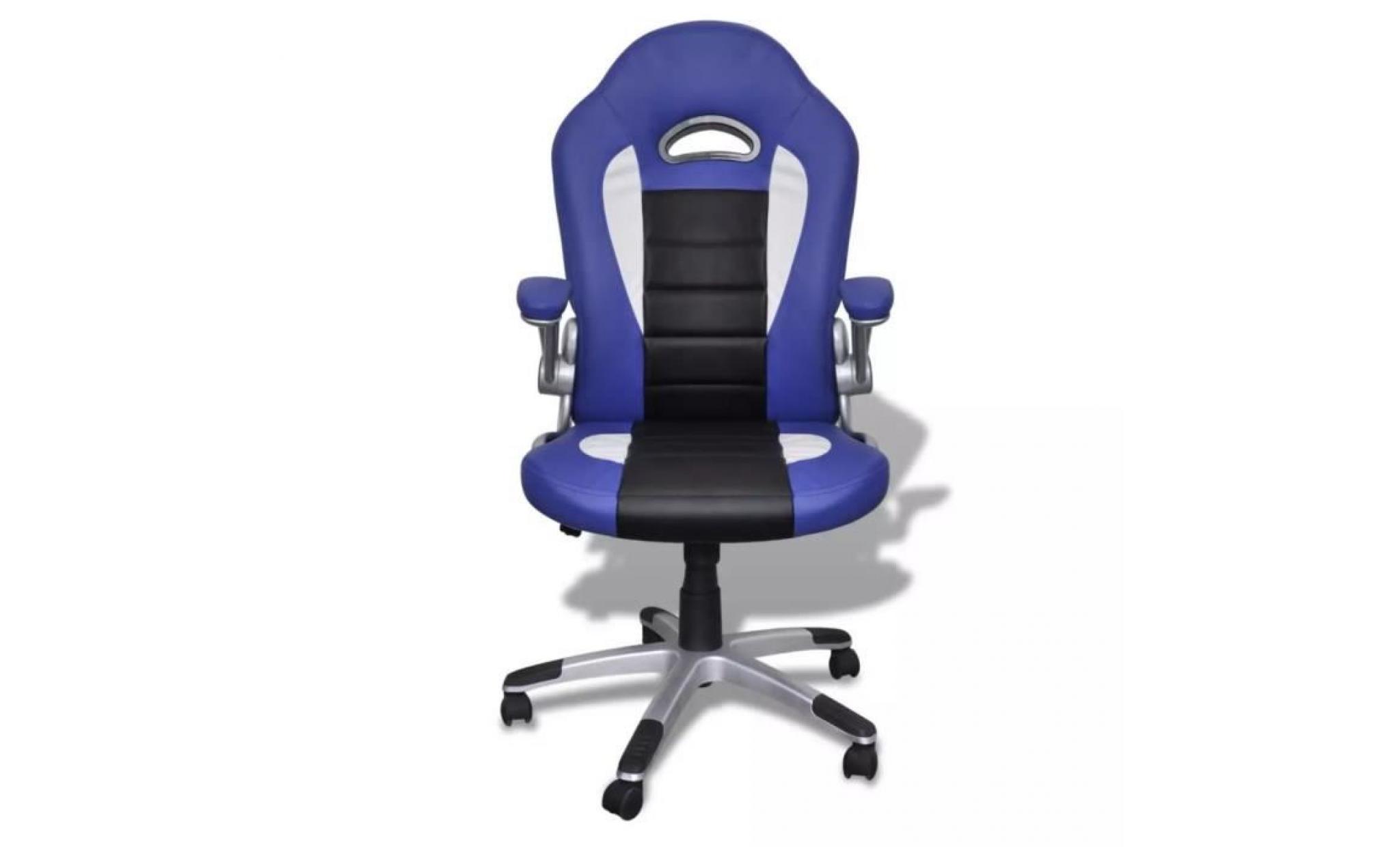 fauteuil de bureau bleu design moderne pas cher