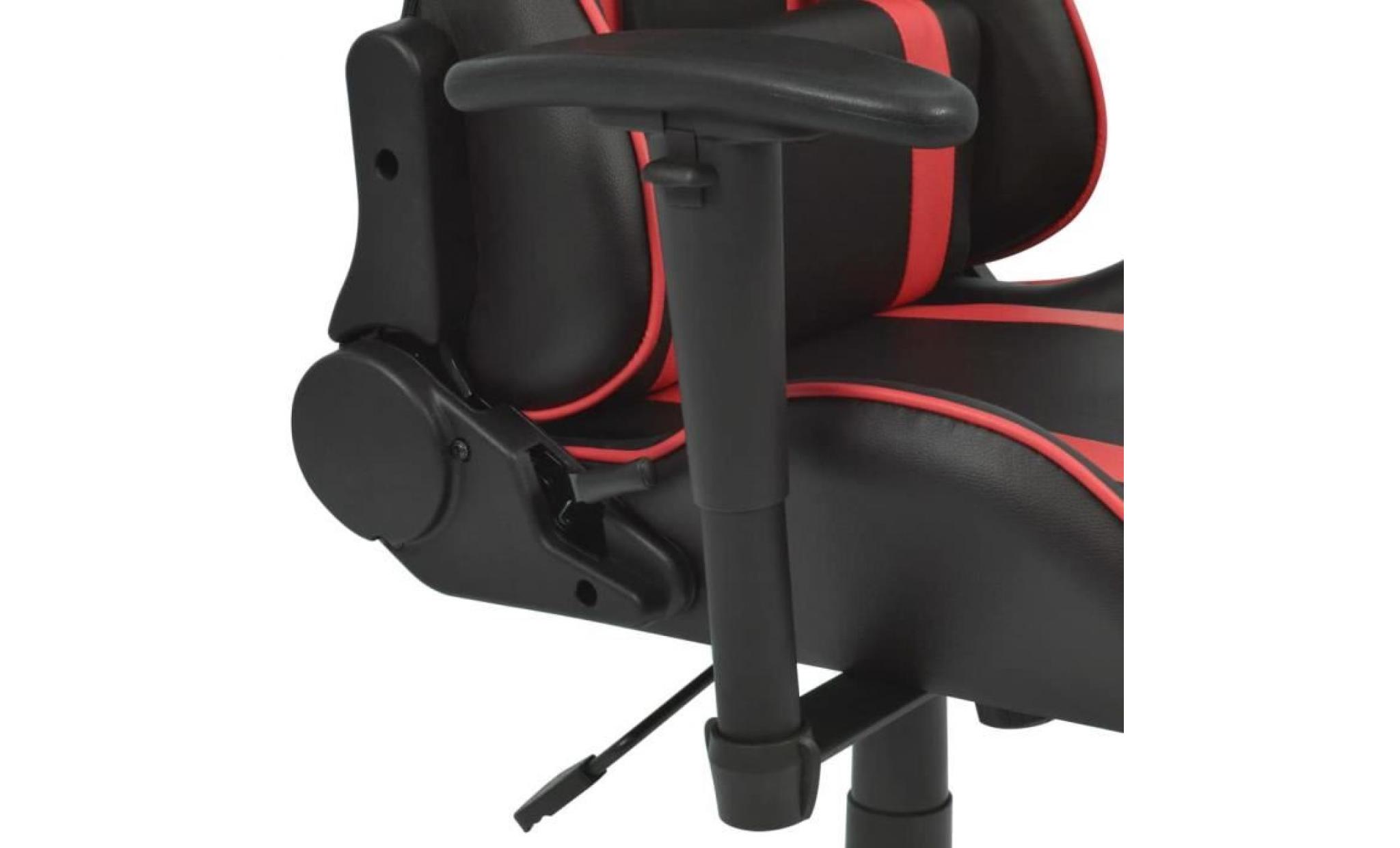fauteuil de bureau chaise de bureau inclinable cuir artificiel rouge pas cher
