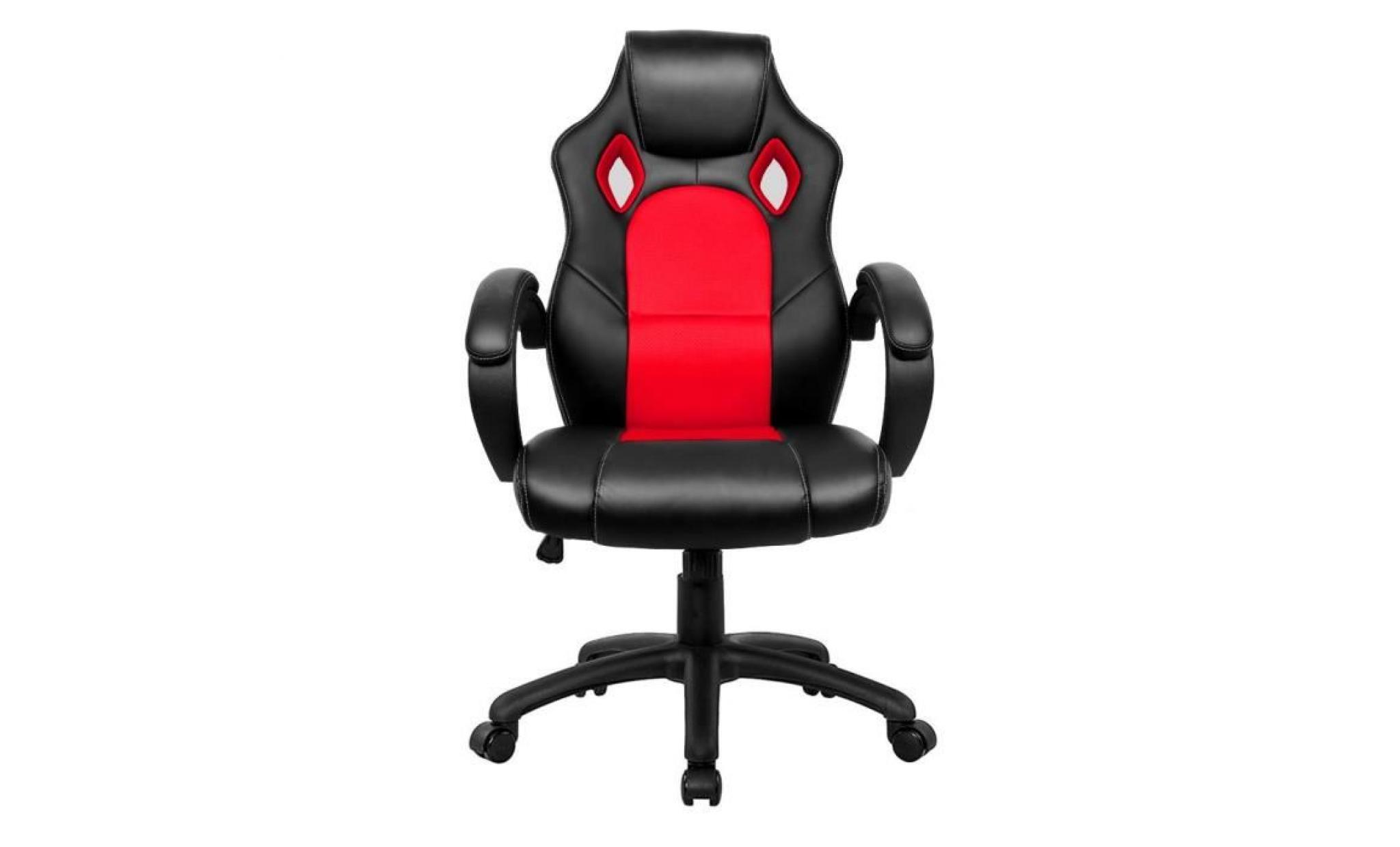 fauteuil de bureau chaise de bureau   moderne confortable ergonomique en similicuir   hauteur réglable   rouge   intimate wm heart pas cher