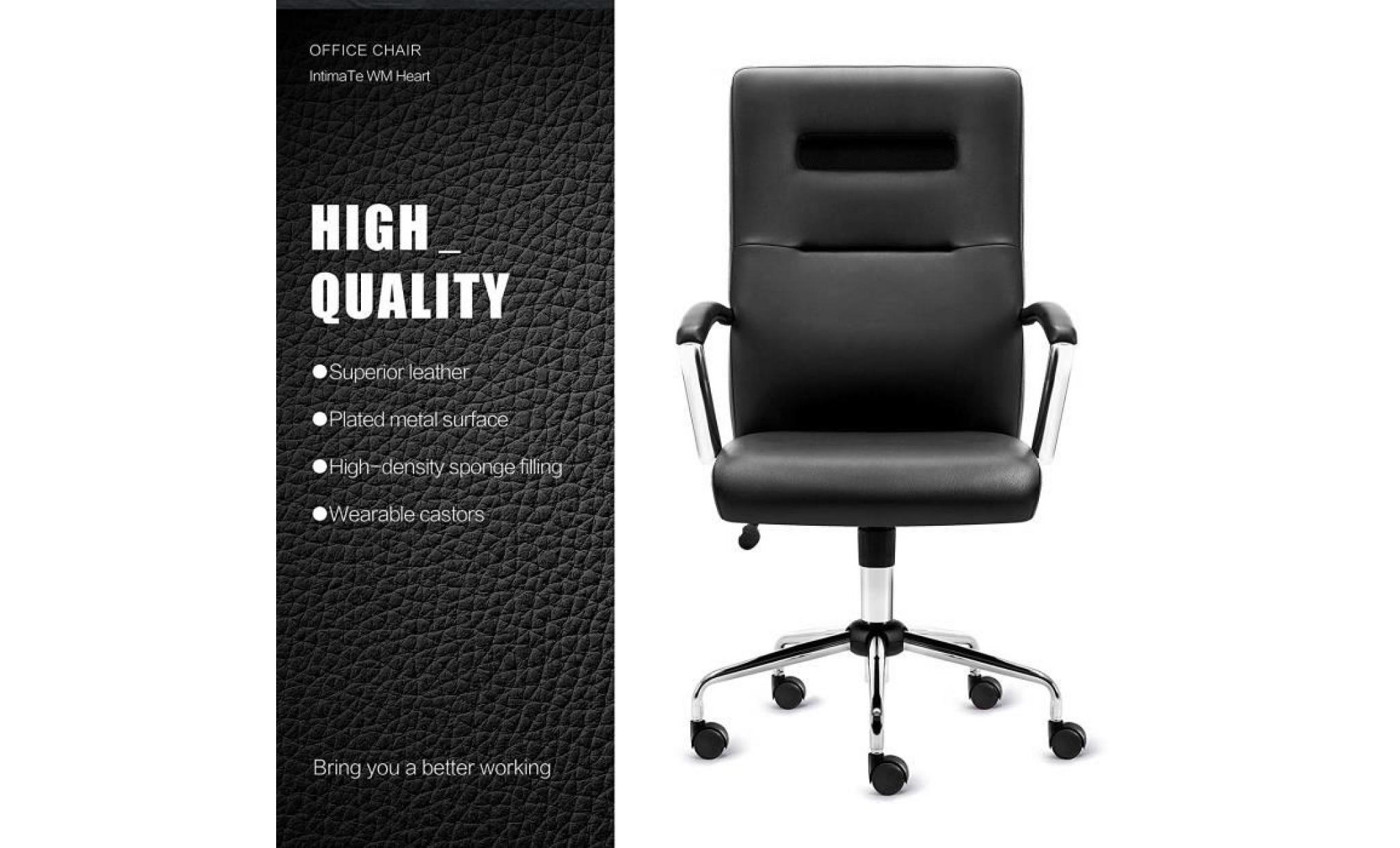 chaise de bureau confortable   fauteuil de bureau   pu siège de bureau   hauteur réglable  gris  intimate wm heart pas cher