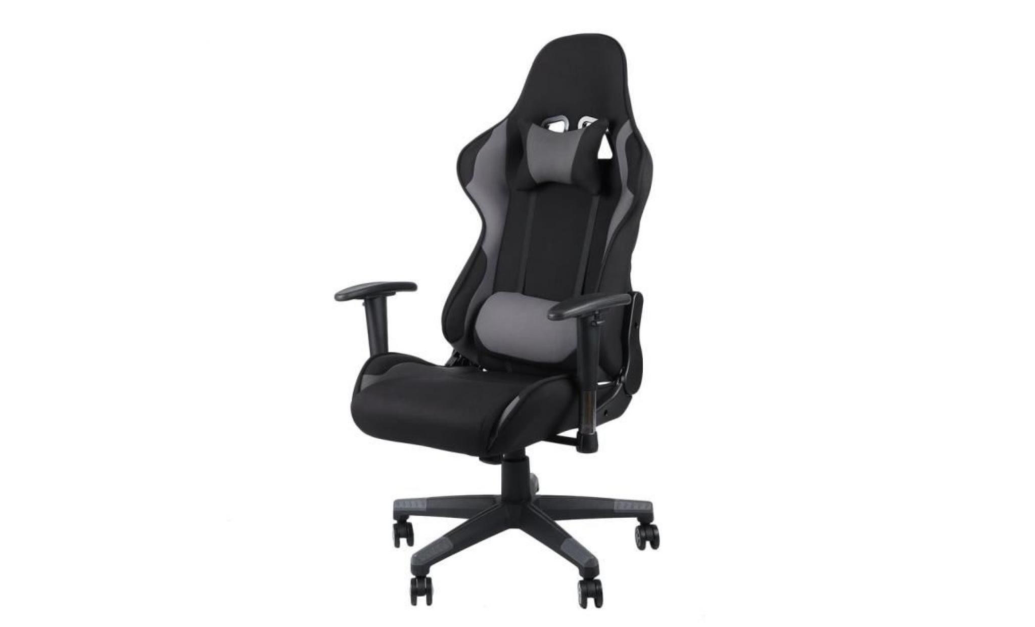 fauteuil de bureau chaise de gamer racing ergonomique inclinable accoudoirs repose tête pivotant 360° coloré