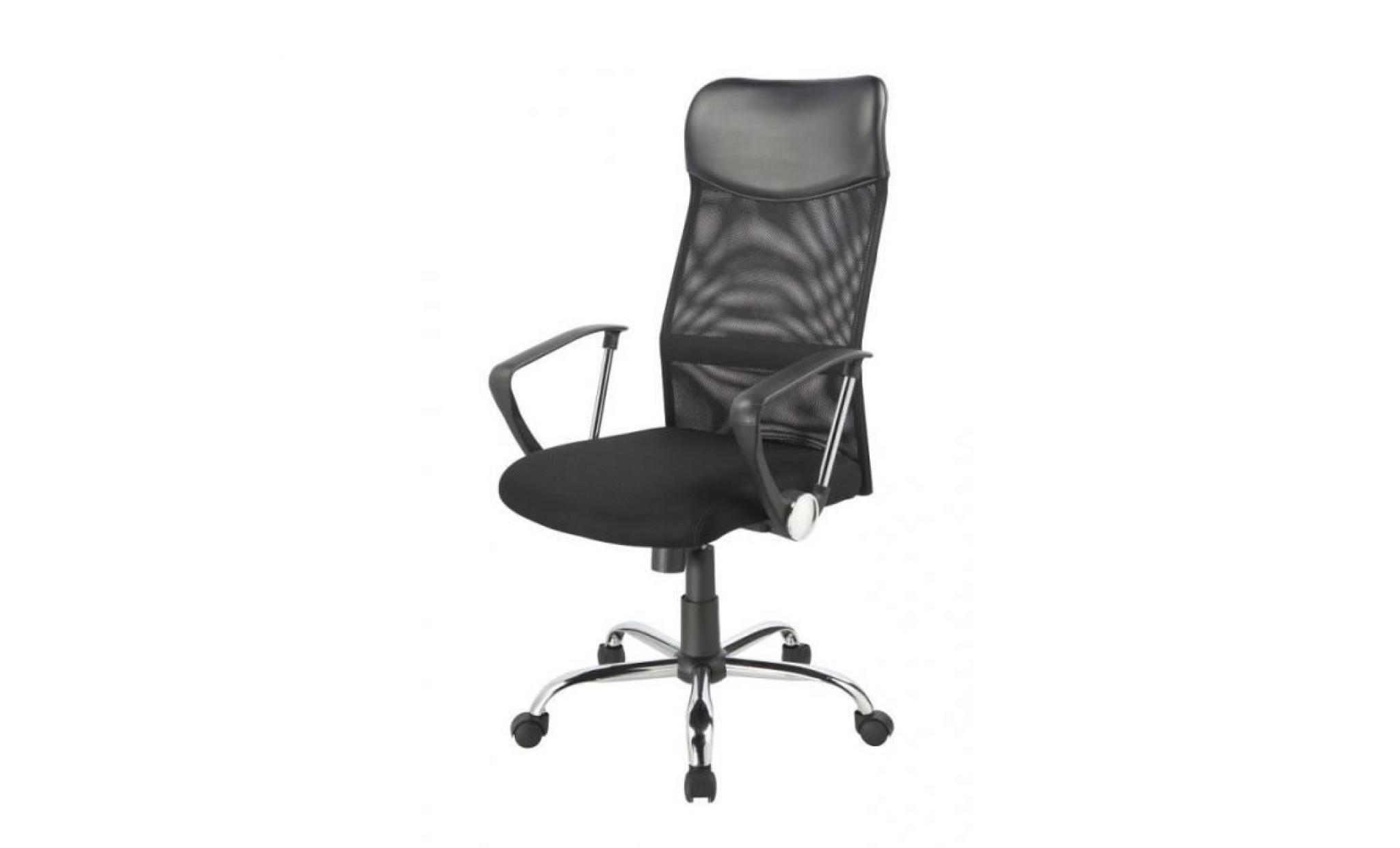 fauteuil de bureau chaise siège de bureau respirant ergonomique noir 0509010