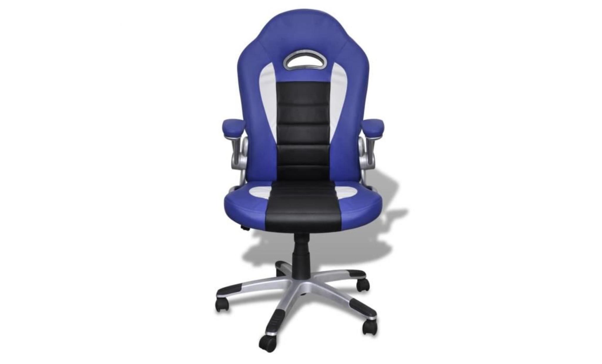 fauteuil de bureau chaises de bureau bleu design moderne pas cher