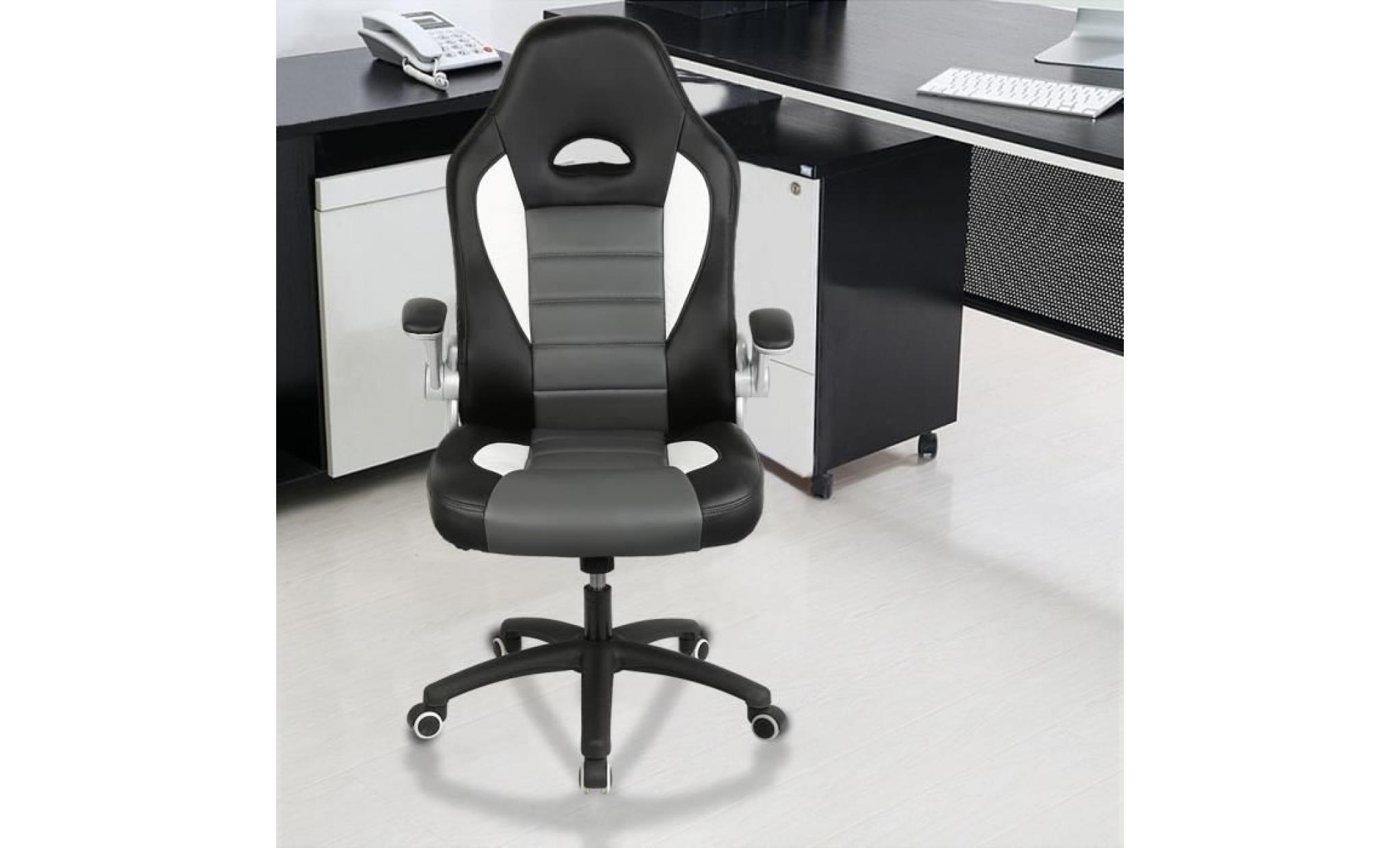 fauteuil de bureau confortable chaise de bureau siège pu hauteur réglable accoudoirs réglables