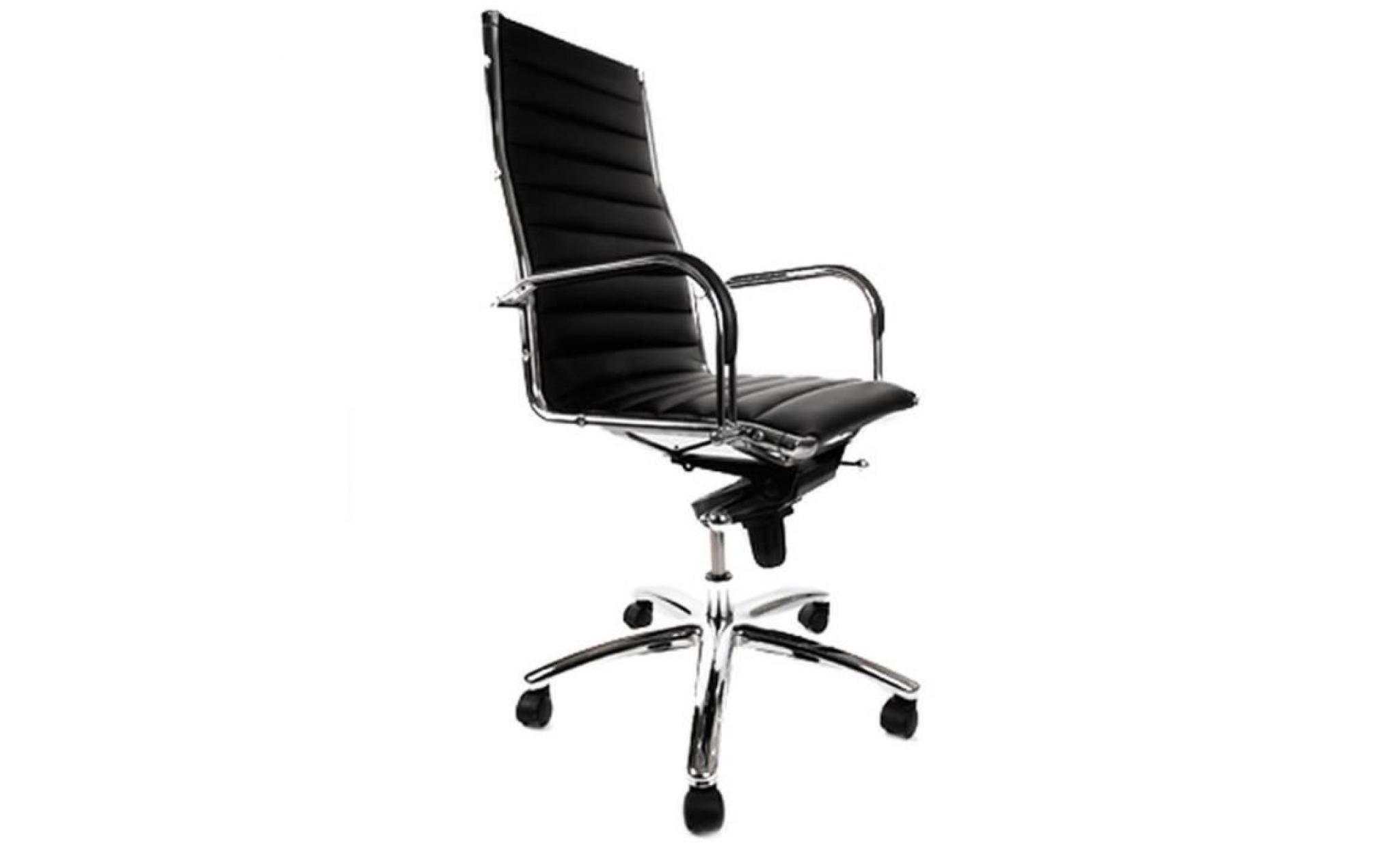 fauteuil de bureau design 'gizmo' en simili cuir noir