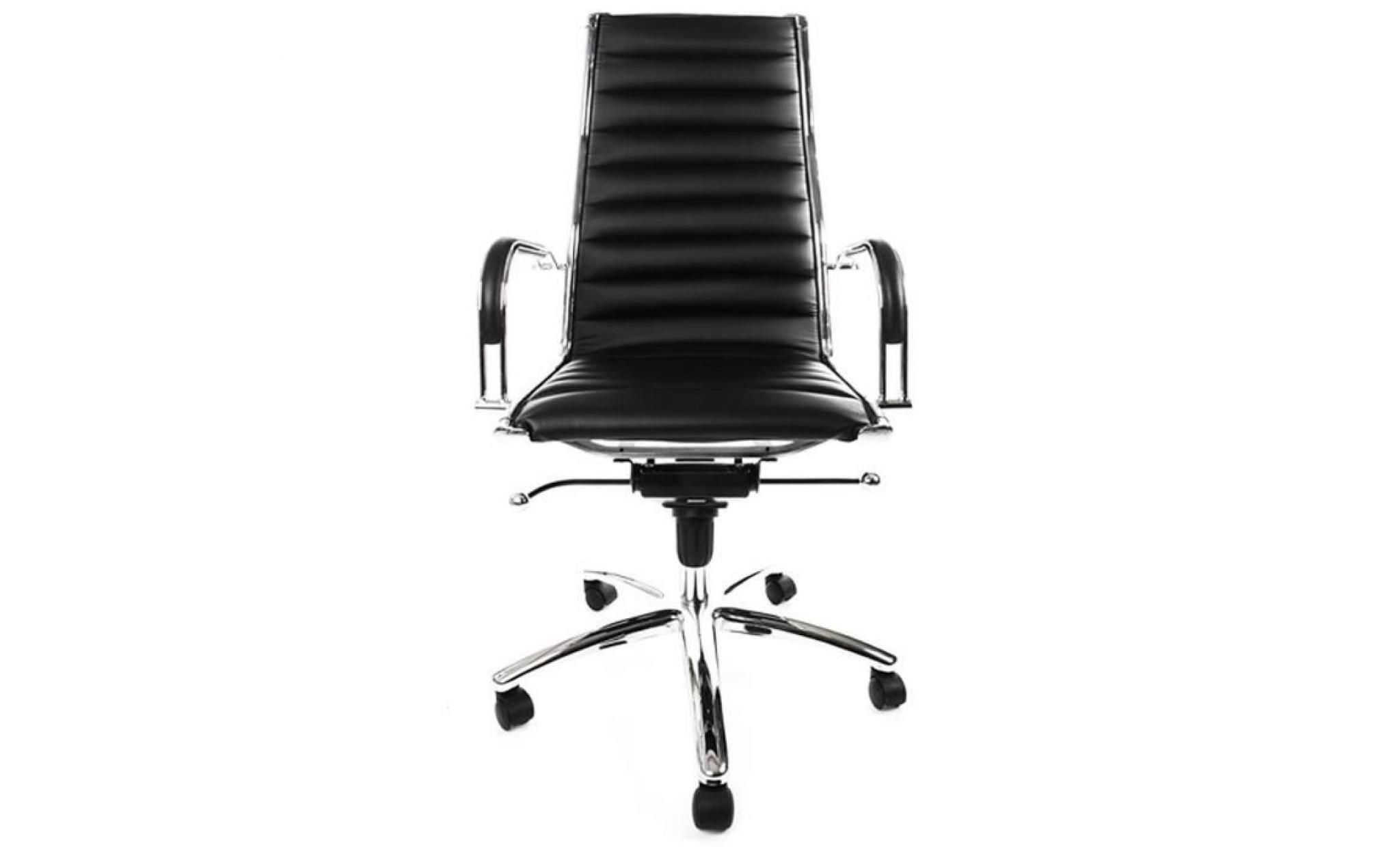 fauteuil de bureau design 'gizmo' en simili cuir noir pas cher